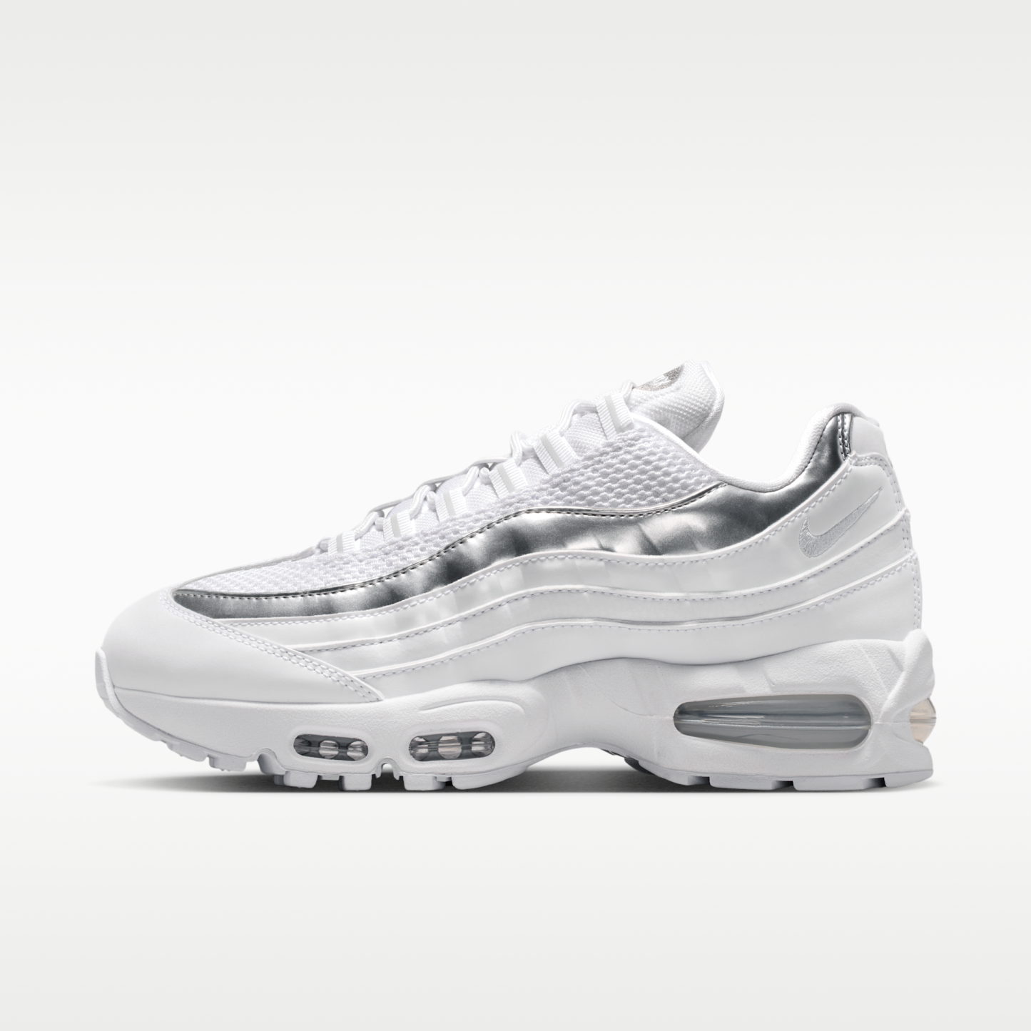 Nike Air Max 95 Big Bubble - Λευκό/Light Charcoal/Metallic Silver/Pure Platinum - 1