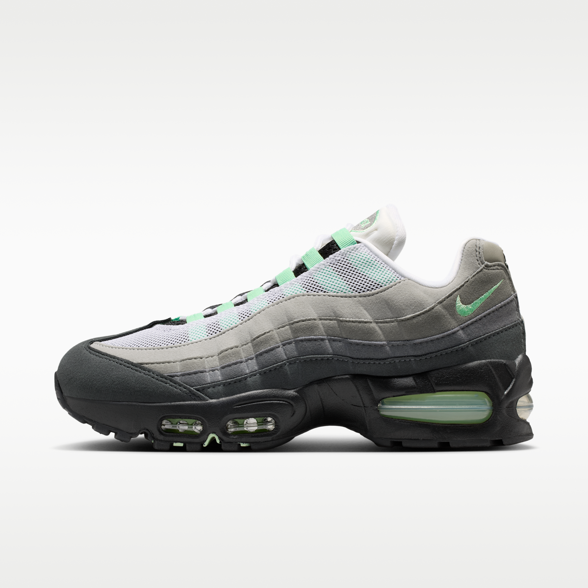 Nike Air Max 95 Big Bubble - Μαύρο/Λευκό/Medium Grey/Fresh Mint - 1
