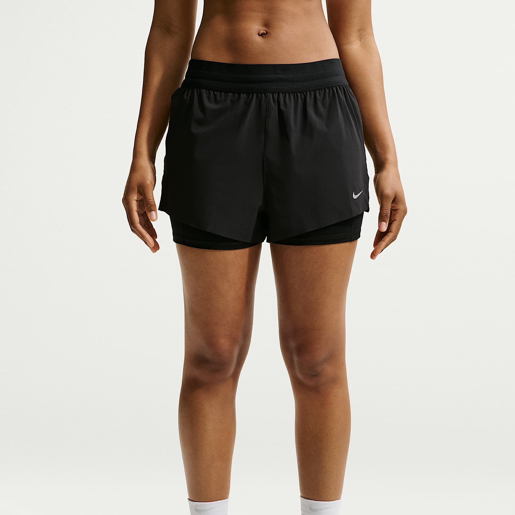 Nike Swift - Nike Swft Dri-FIT 2-in-1-Laufshorts mit mittelhohem Bund (Damen)