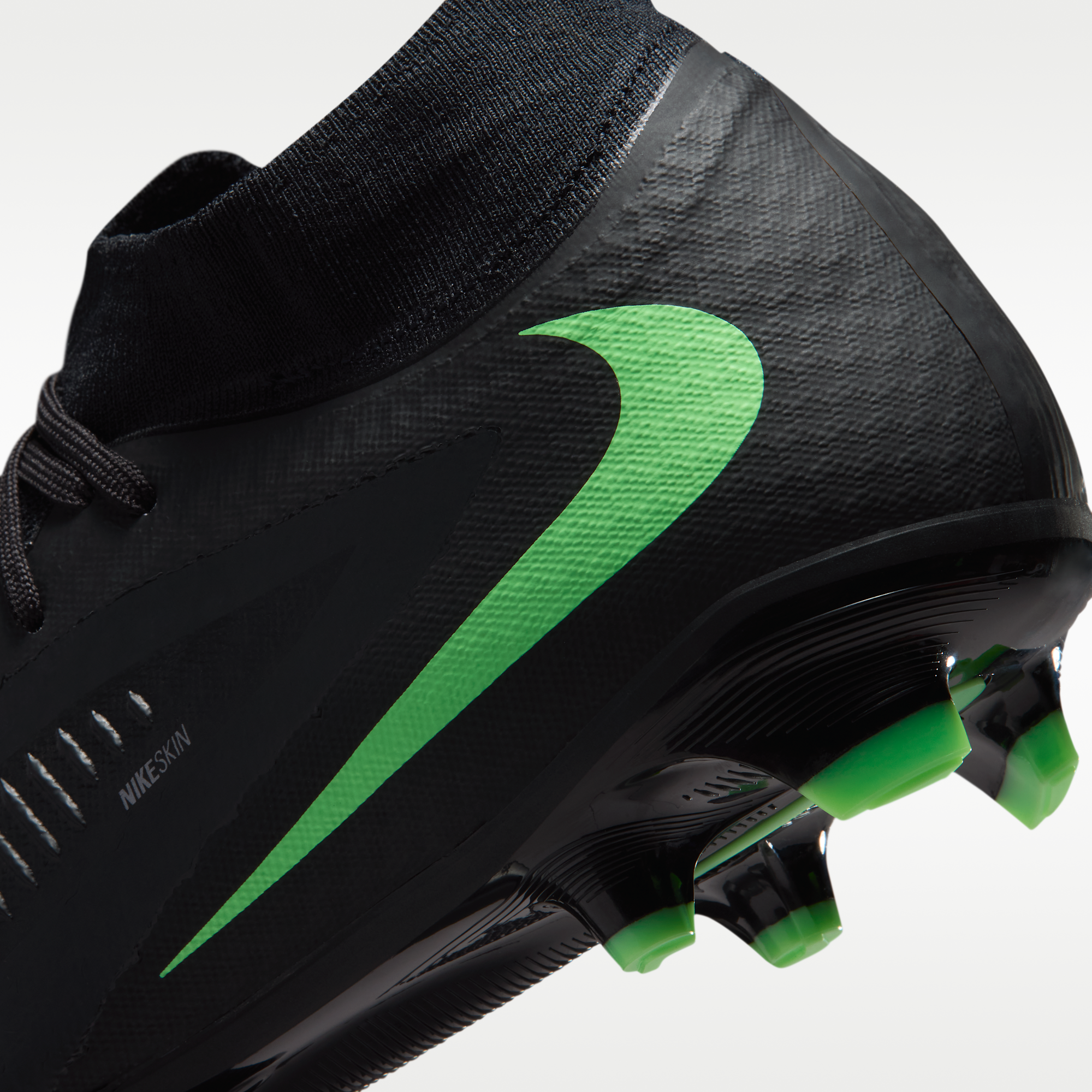 Nike Phantom 6 High Academy - Μαύρο/Μαύρο/Illusion Green - 9