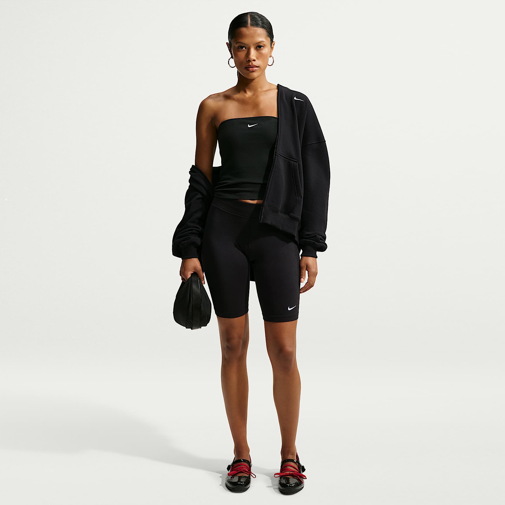 Nike Studio Fleece mittleres Gewicht - Nike Studio Fleece mittelschwere Oversize-Kapuzenjacke (Damen)
