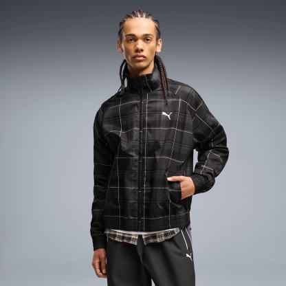 T7 Relaxed Tartan Trainingsjacke Herren - PUMA Black