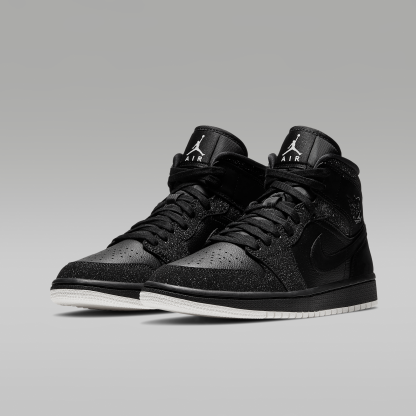 Air Jordan 1 Mid - Μαύρο/Λευκό/Phantom - 5