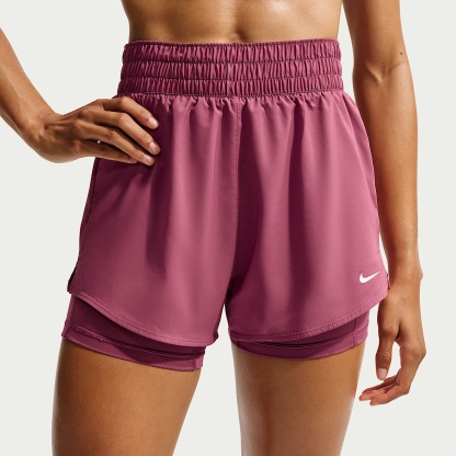 Nike One - Nike One Dri-FIT 2-in-1-Shorts mit hohem Taillenbund für Damen (ca. 7,5 cm)