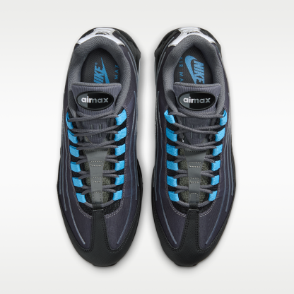 Nike Air Max 95 Big Bubble Tech - Μαύρο/Iron Grey/Metallic Silver/University Blue - 4