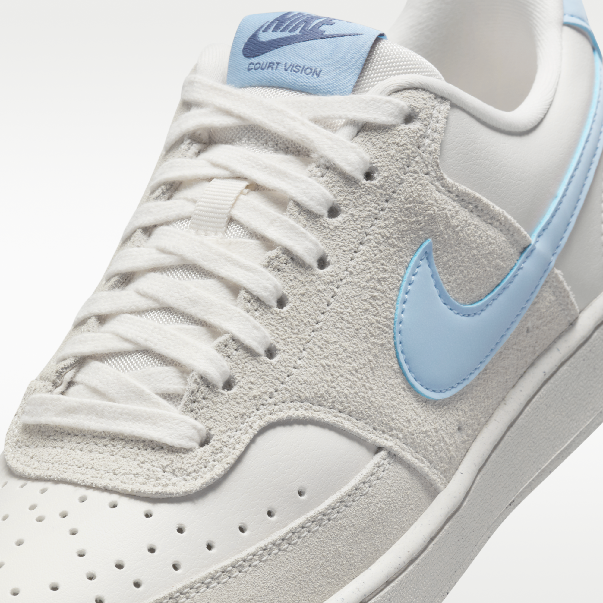Nike Court Vision Low - Phantom/Light Bone/Diffused Blue/Psychic Blue - 7