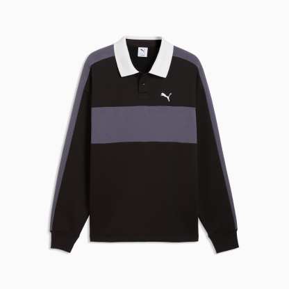 T7 Relaxed Polo Sweatshirt mit Rundhalsausschnitt Herren - PUMA Black