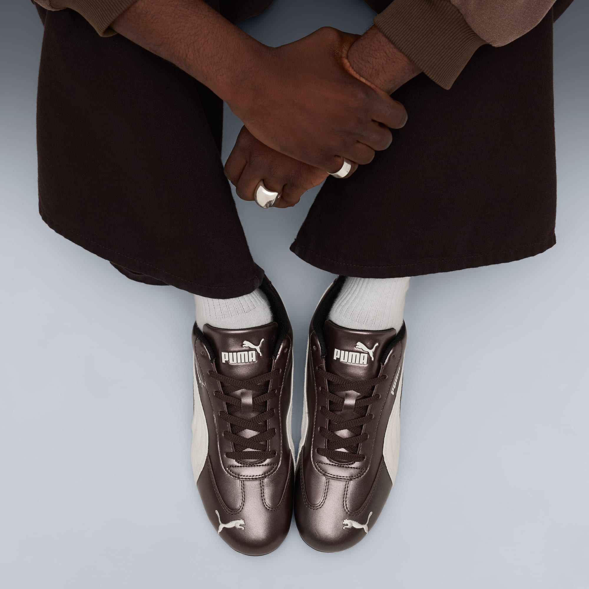 Speedcat Metallic Sneakers Unisex - Warm Brown-Warm White