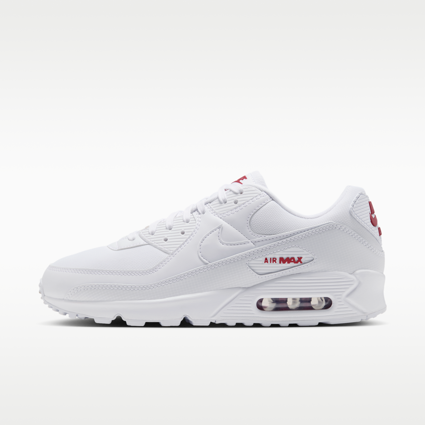 Nike Air Max 90 - Λευκό/Tough Red/Λευκό - 1