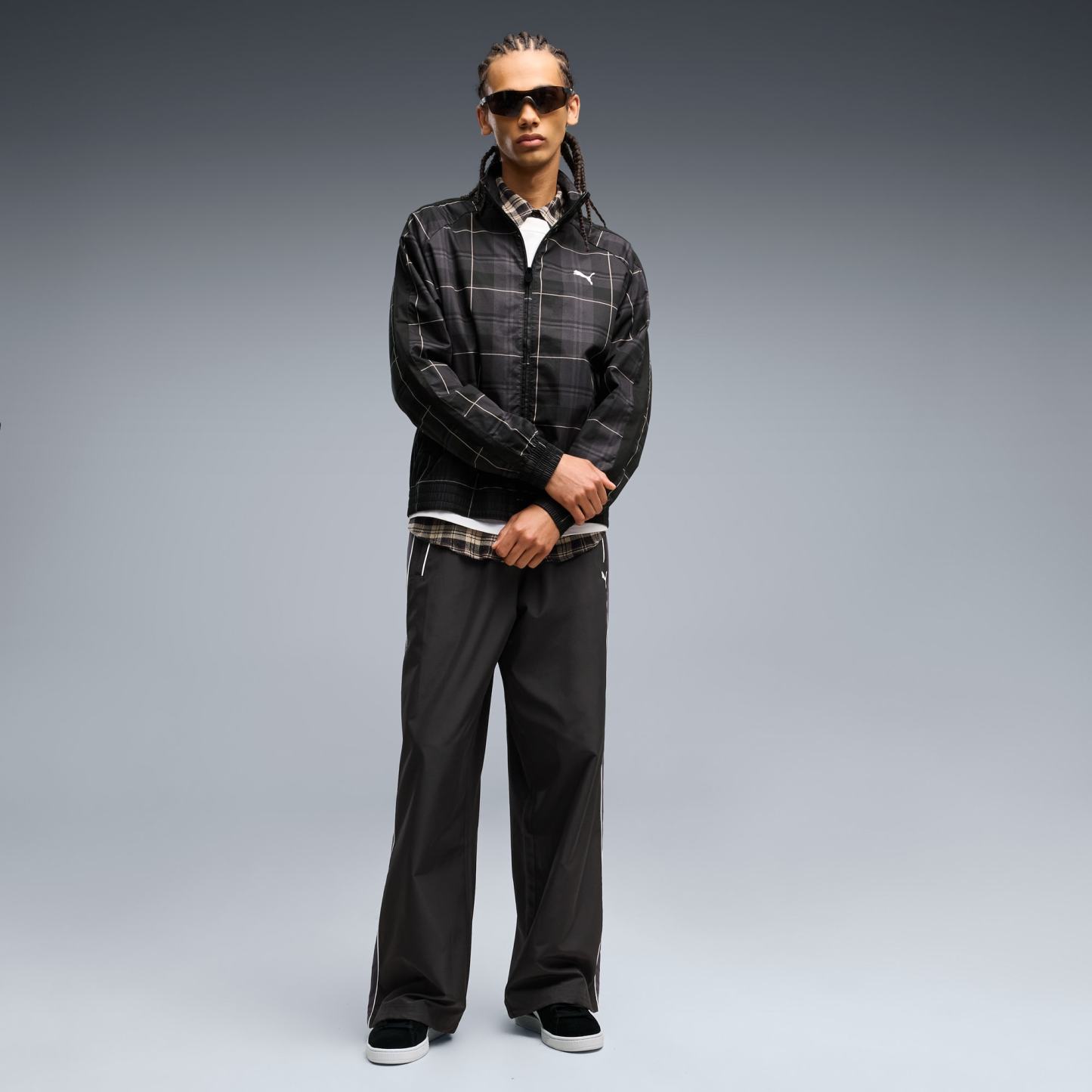 T7 Relaxed Tartan Trainingsjacke Herren - PUMA Black