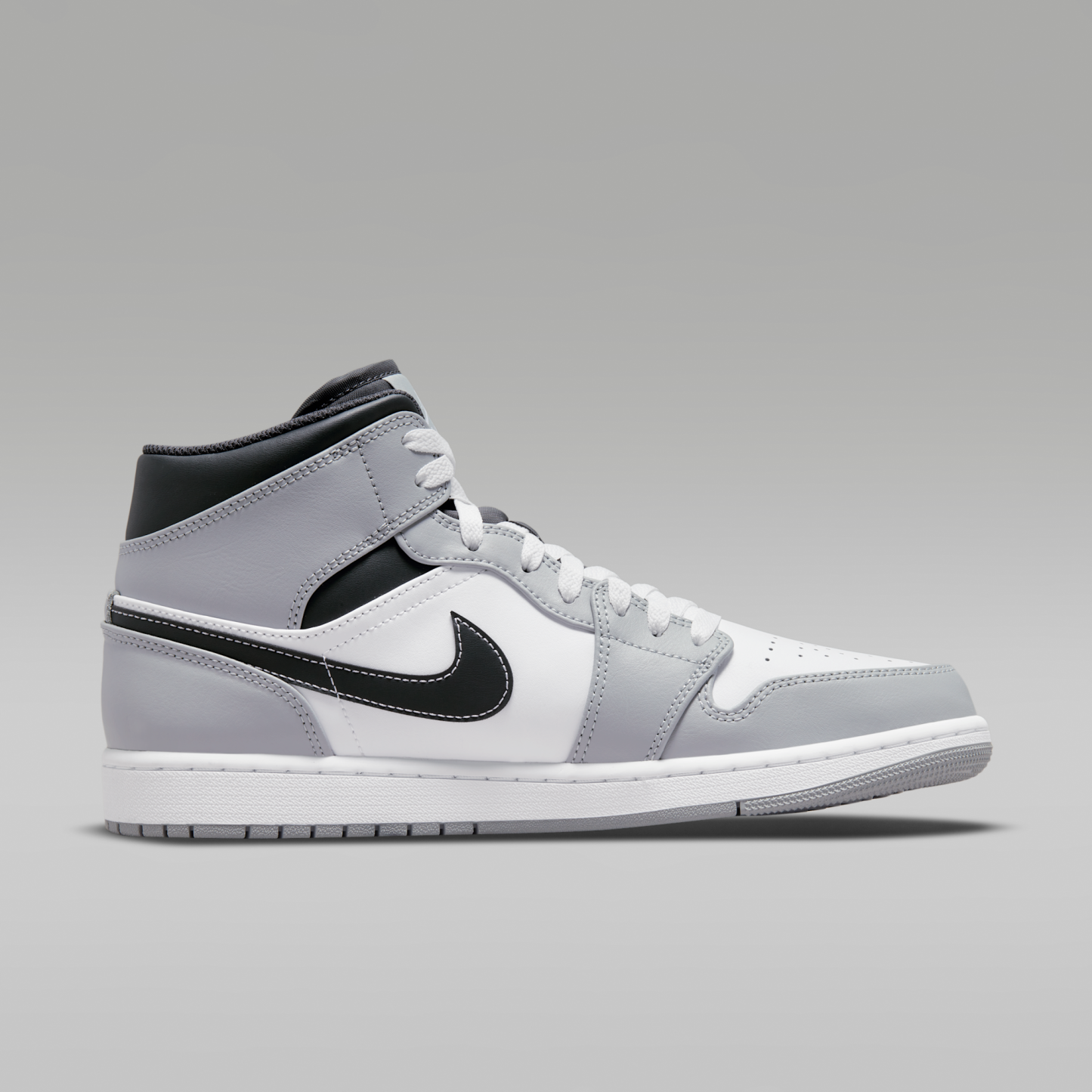 Air Jordan 1 Mid - Light Smoke Grey/Anthracite/Λευκό - 3