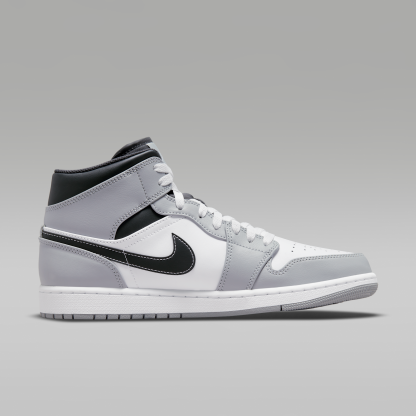 Air Jordan 1 Mid - Light Smoke Grey/Anthracite/Λευκό - 3