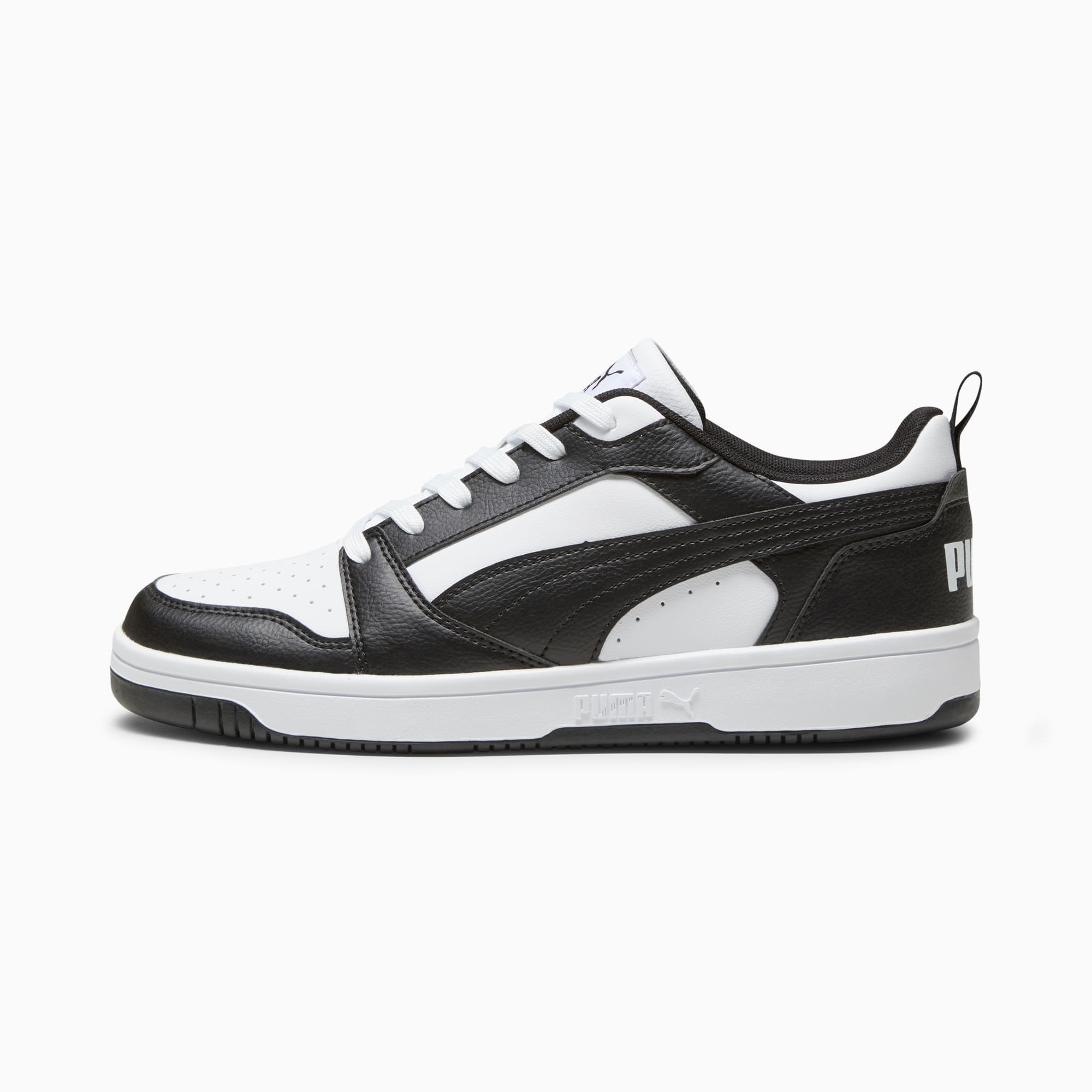 Rebound V6 Low Sneakers - PUMA White-PUMA Black-PUMA White