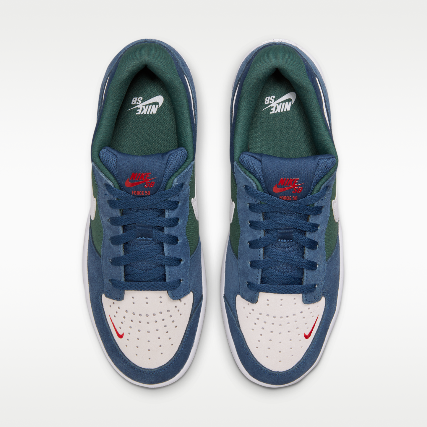 Nike SB Force 58 - Navy/Noble Green/Λευκό/Summit White - 4