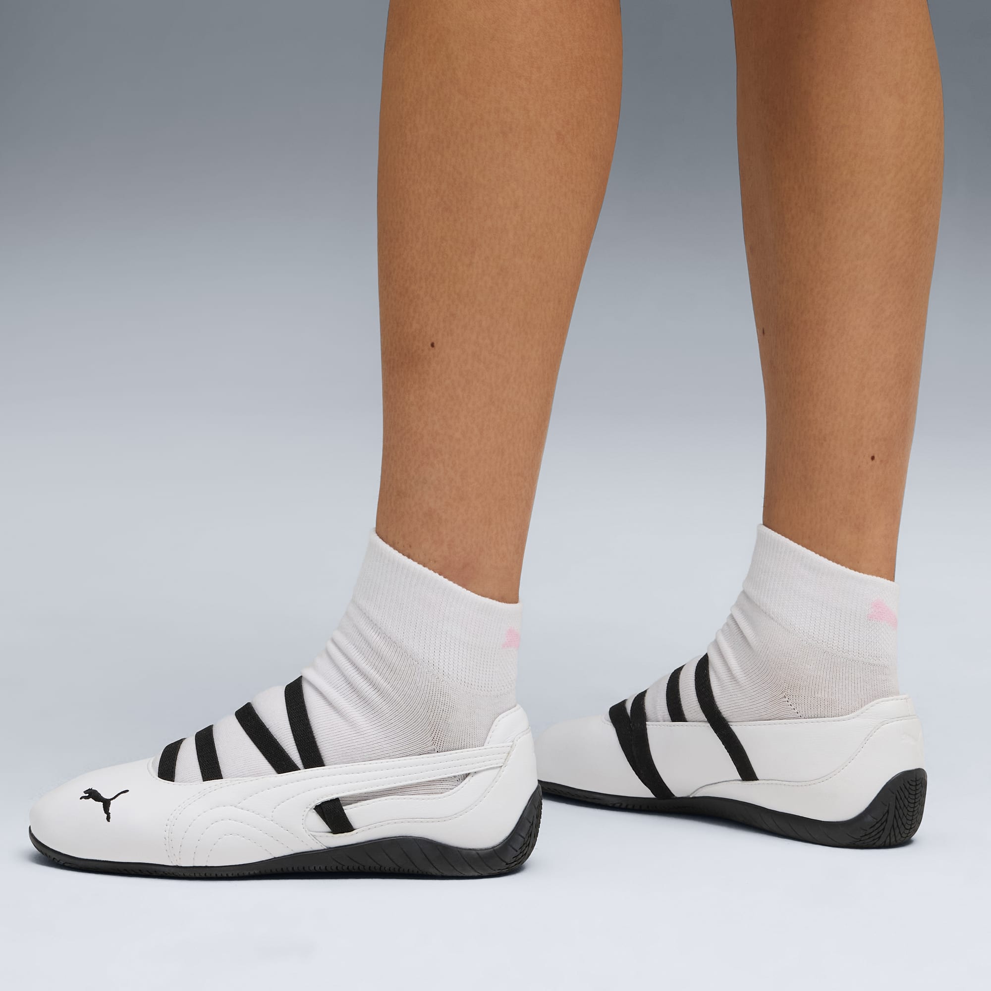 Speedcat Ballet Lederschuhe Damen - PUMA White-PUMA White-PUMA Black