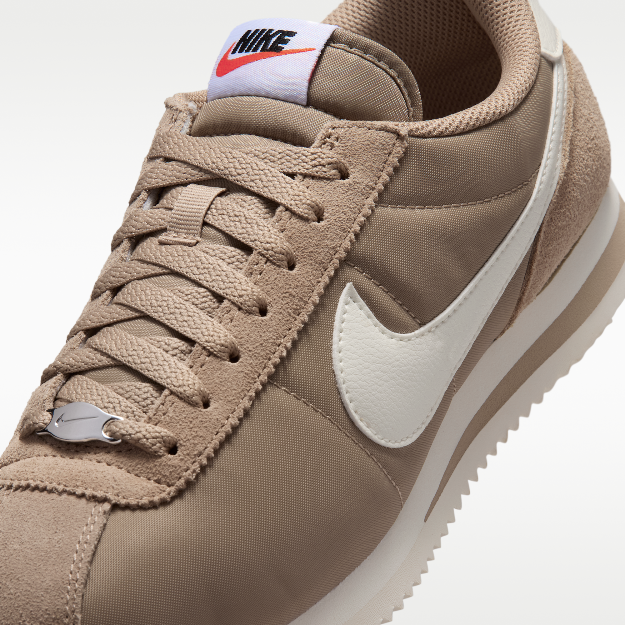 Nike Cortez Textile - British Khaki/Μαύρο/Safety Orange/Sail - 7