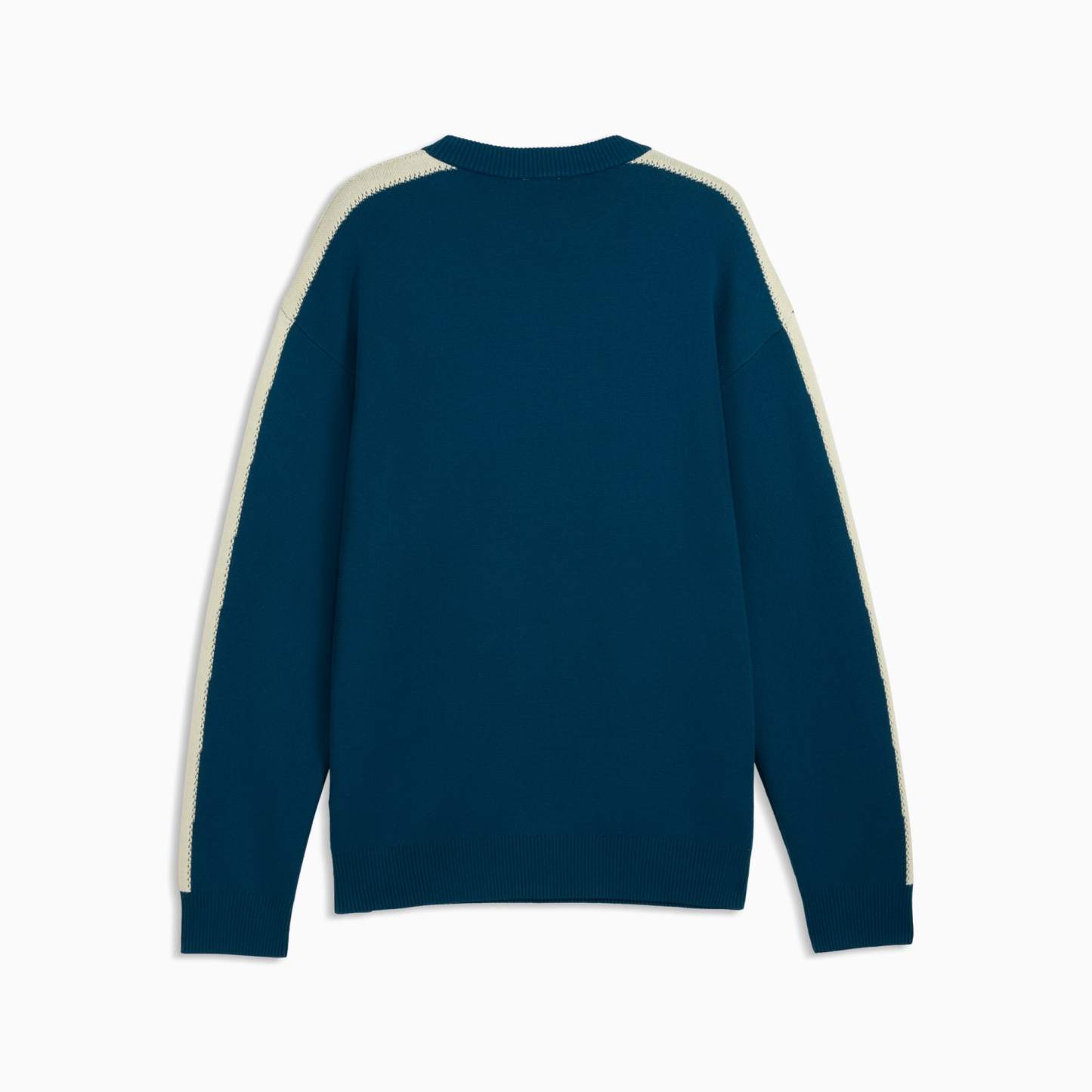 T7 Relaxed Strickpullover Unisex - Midnight Petrol-Herb Garden