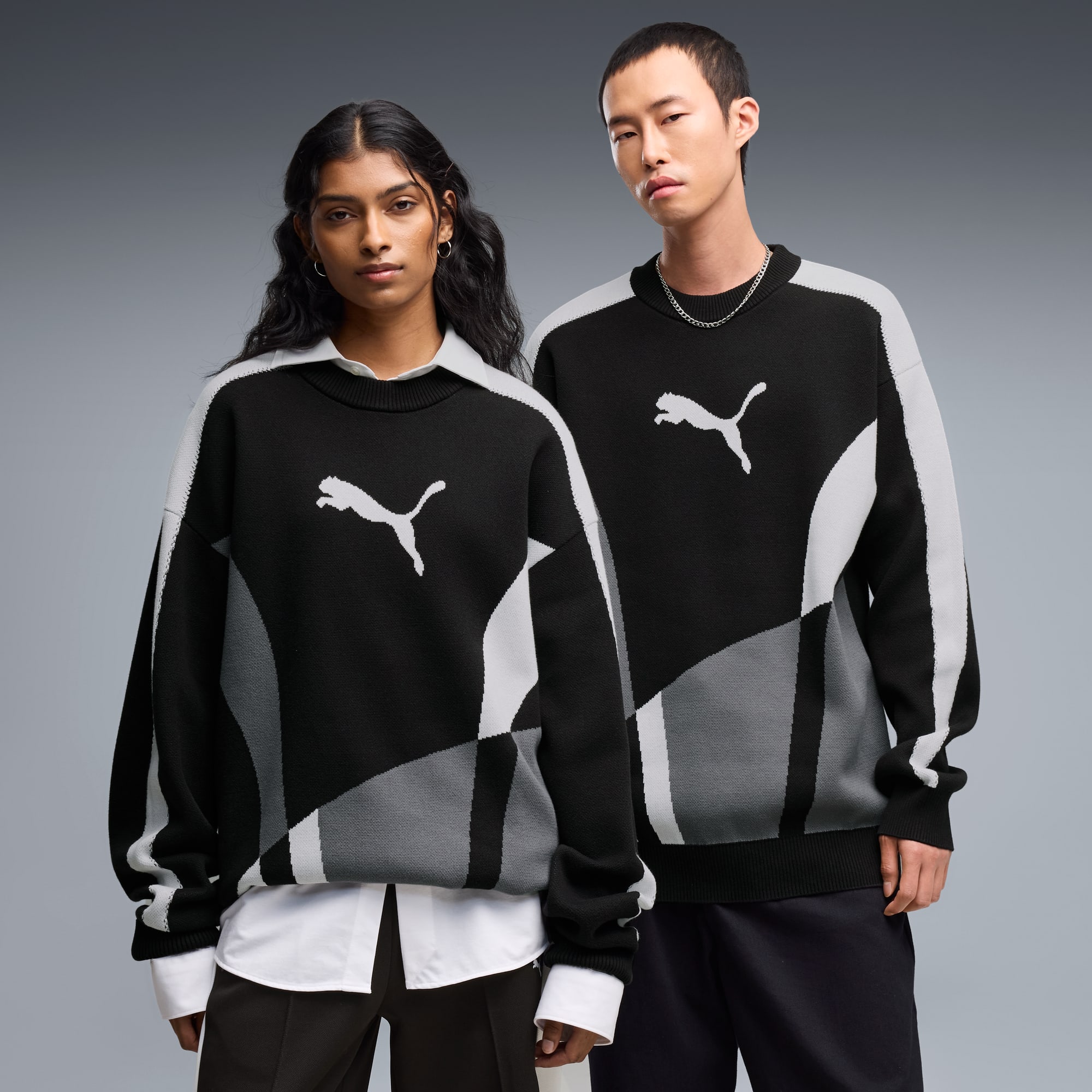 T7 Relaxed Strickpullover Unisex - PUMA Black