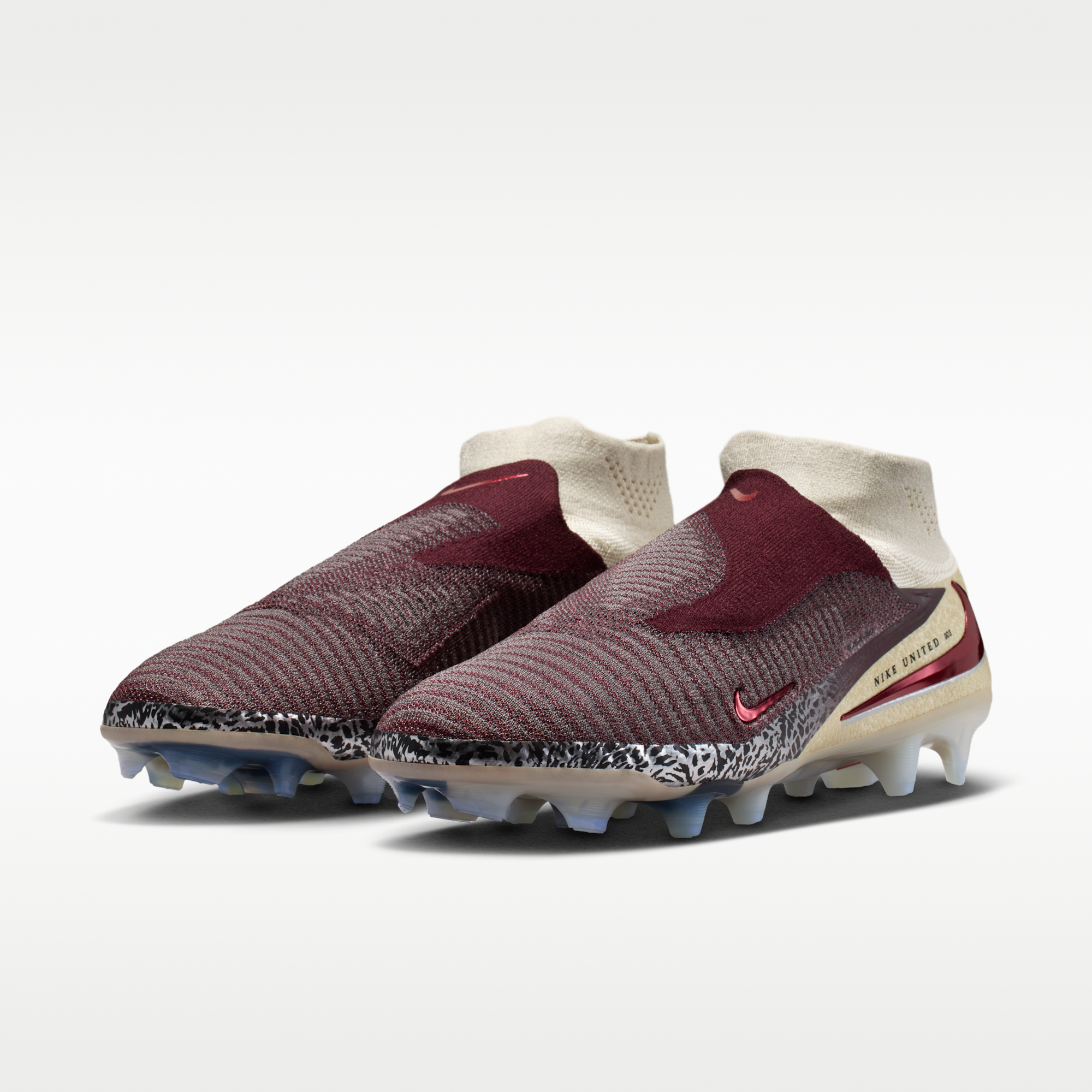 Nike United Phantom 6 High Elite - Burgundy Crush/Fossil/University Red - 5