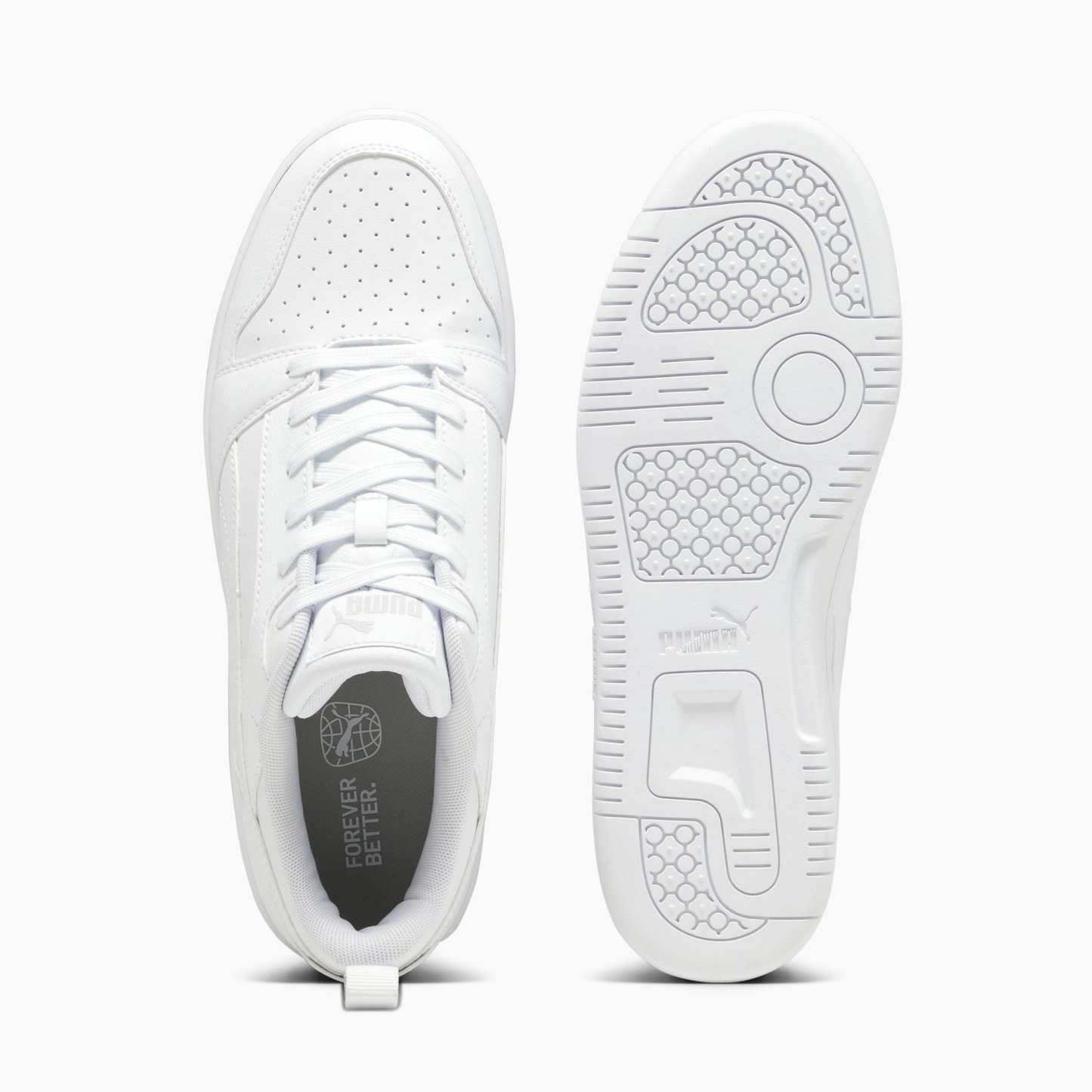 Rebound V6 Low Sneakers - PUMA White-Cool Light Gray