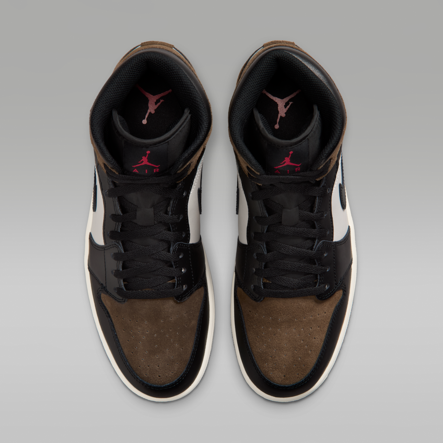 Air Jordan 1 Mid - Μαύρο/Palomino/University Red/Phantom - 4