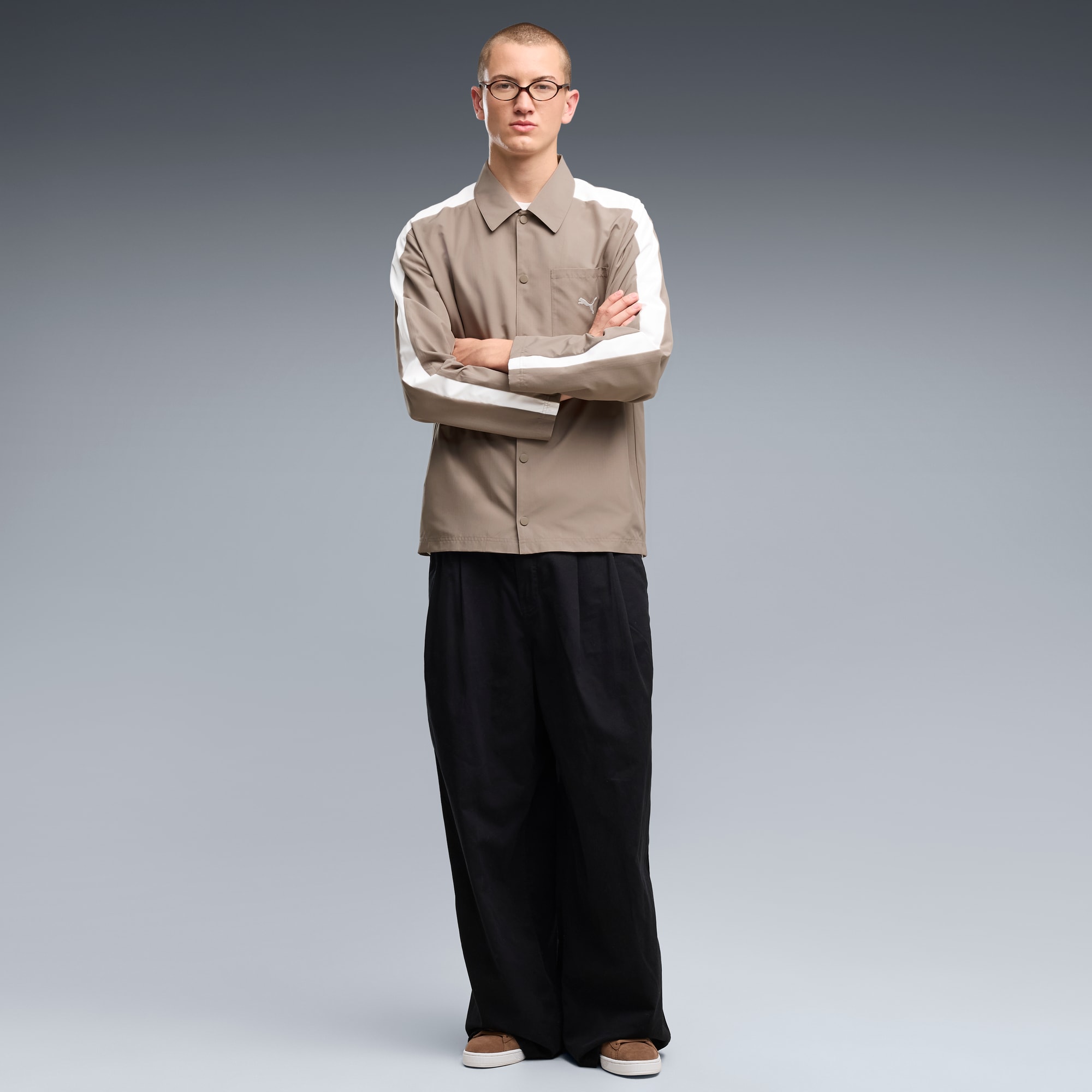 T7 Relaxed Overshirt Herren - Mouse Gray