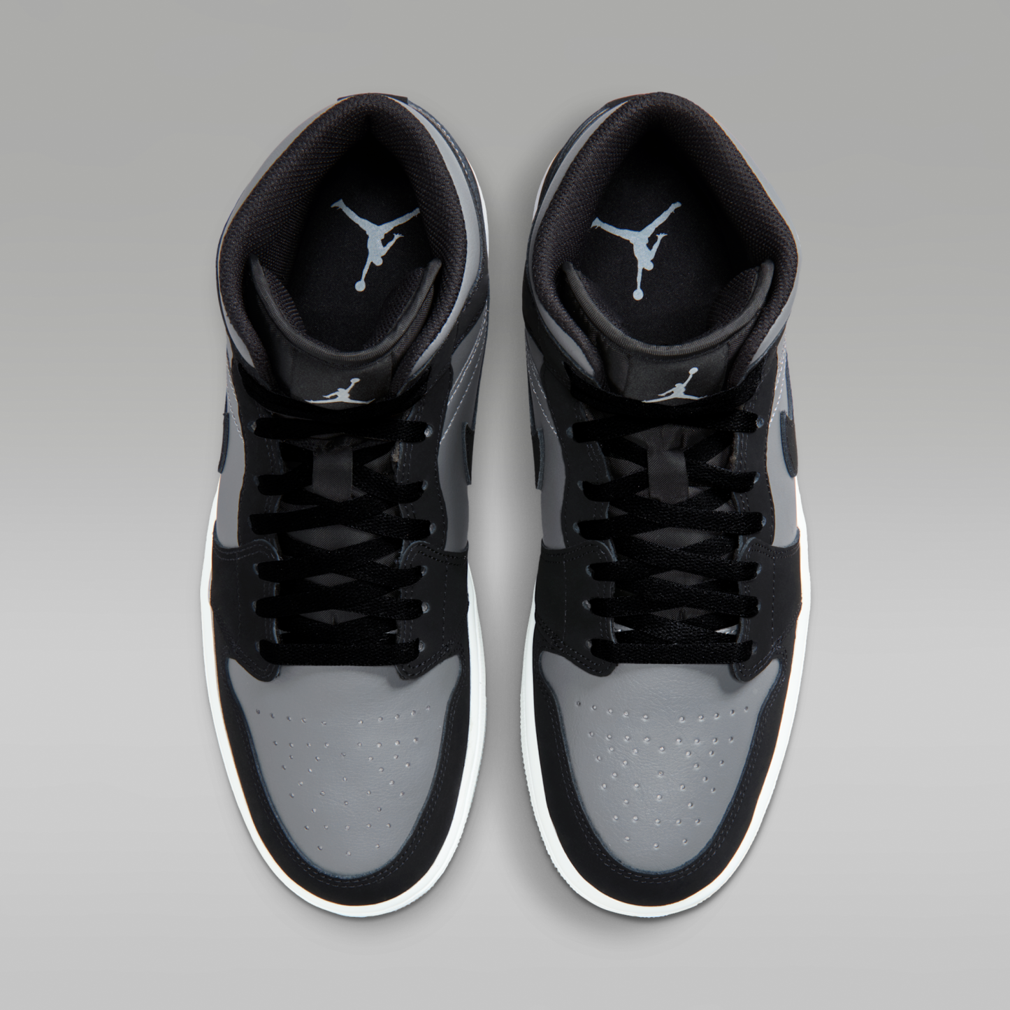 Air Jordan 1 Mid - Μαύρο/Cool Grey/Light Armory Blue/Μαύρο - 4
