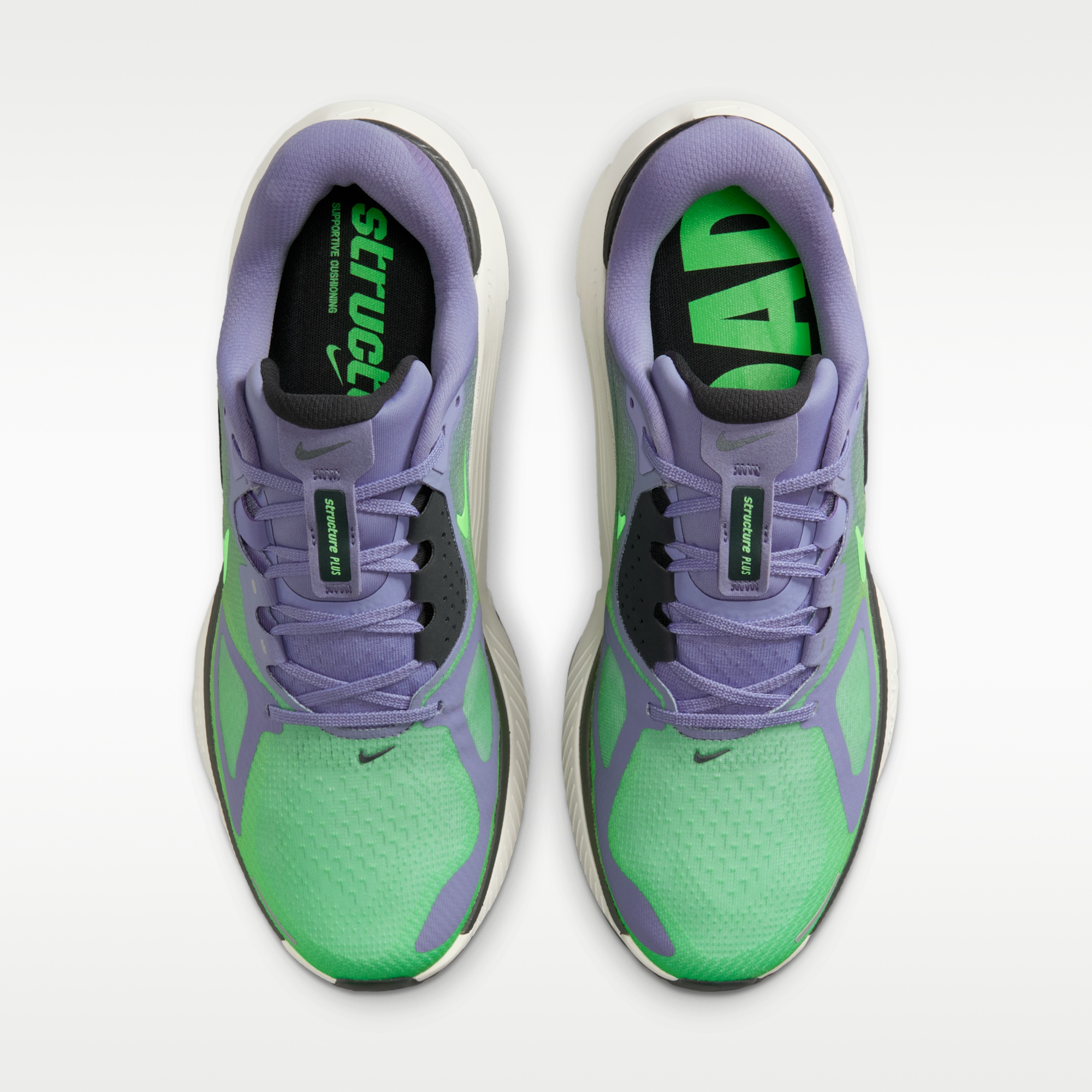 Nike Structure Plus - Iron Purple/Off Noir/Sail/Voltage Green - 4