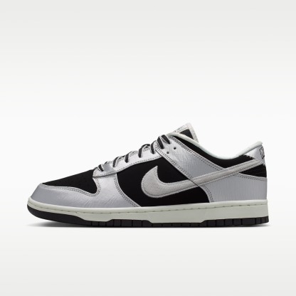 Nike Dunk Low Retro - Metallic Silver/Μαύρο/Sail/Metallic Silver - 1