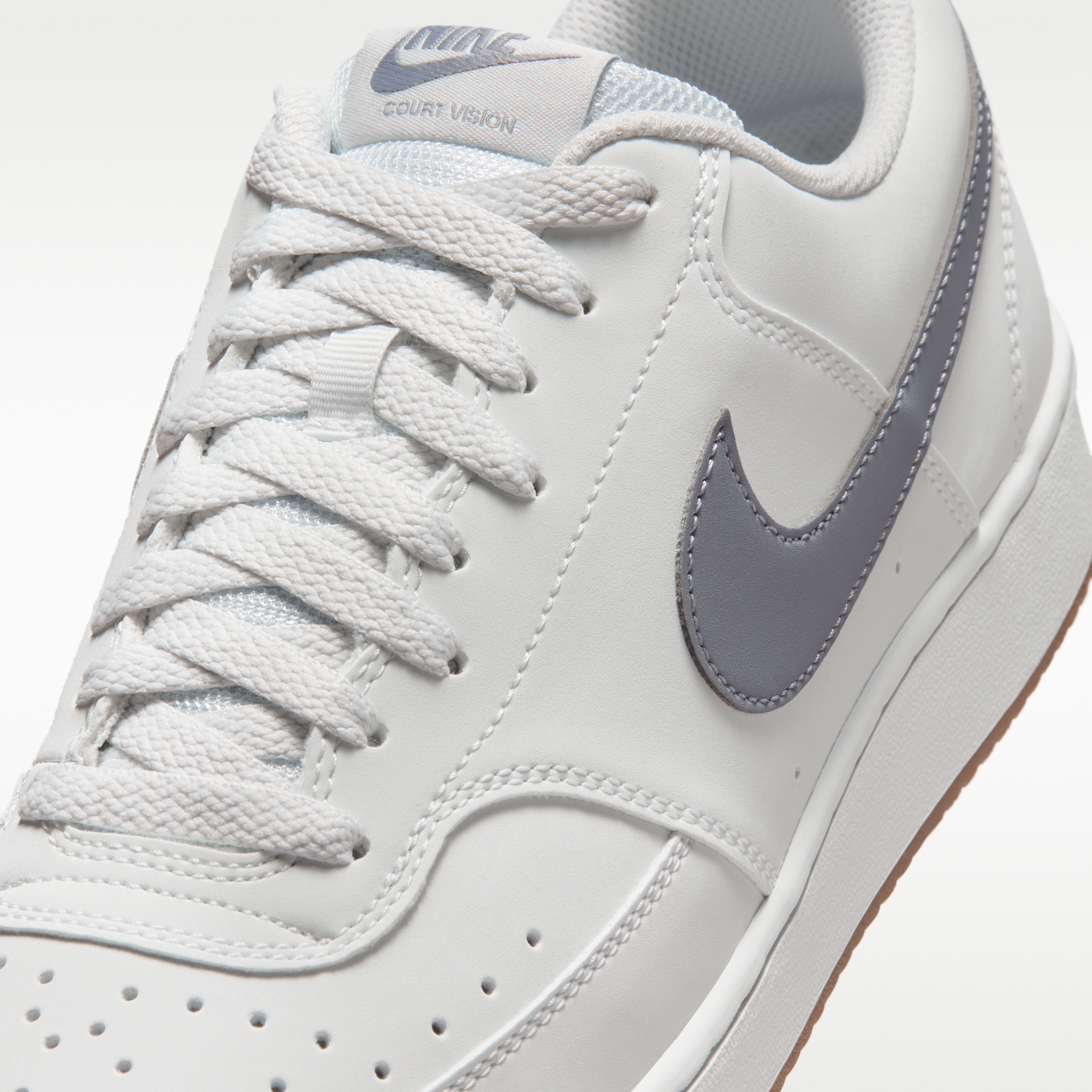 Nike Court Vision Low - Off White/Gum Medium Brown/Stealth - 7