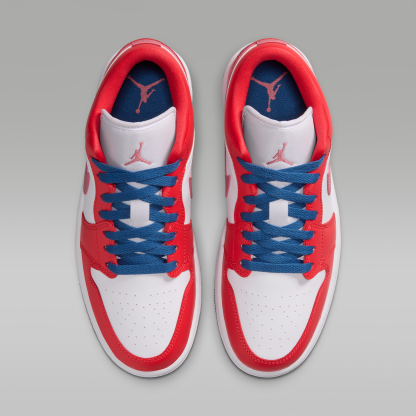 Air Jordan 1 Low - Track Red/Λευκό/Desert Berry/True Blue - 4