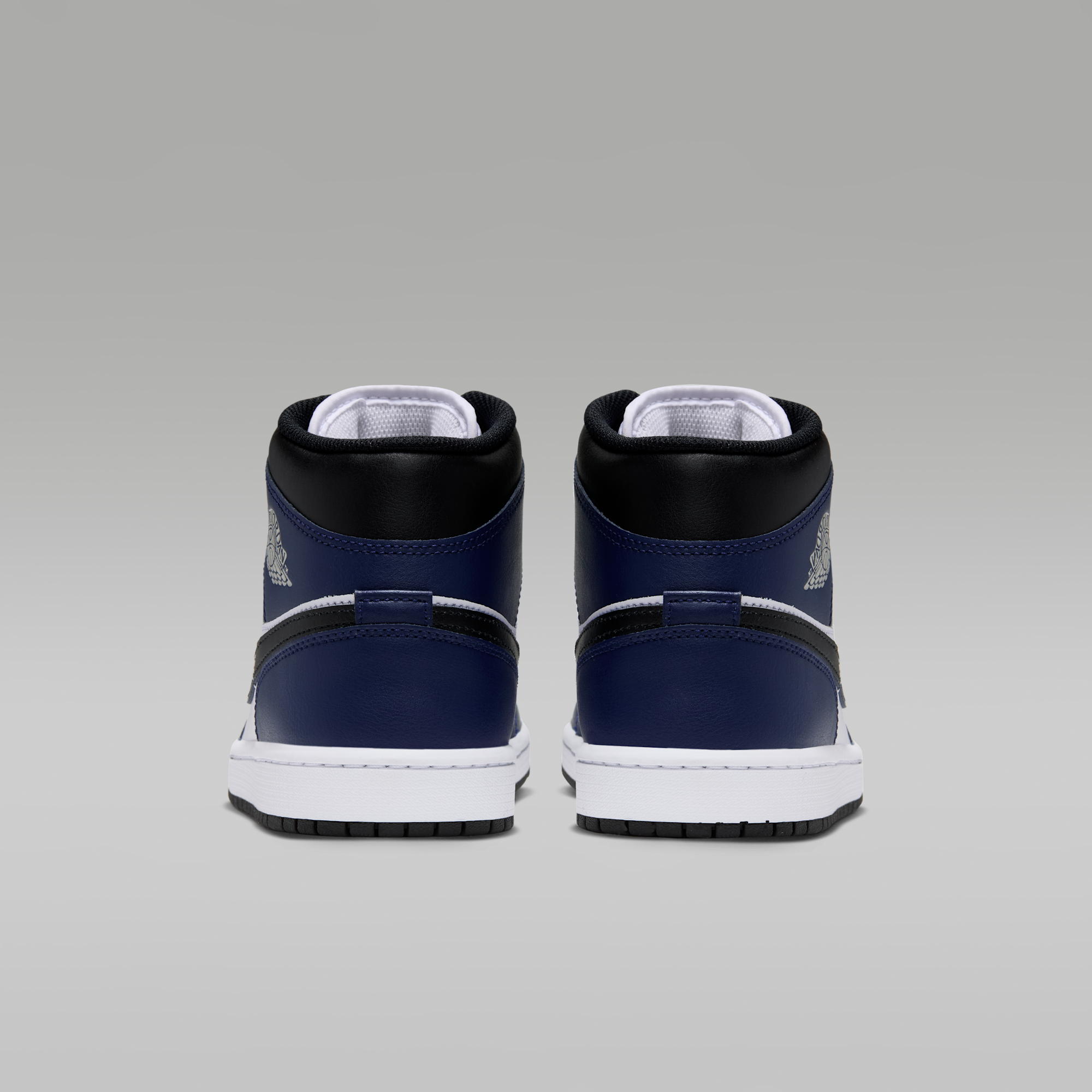 Air Jordan 1 Mid - Λευκό/College Navy/Λευκό/Tech Grey - 6