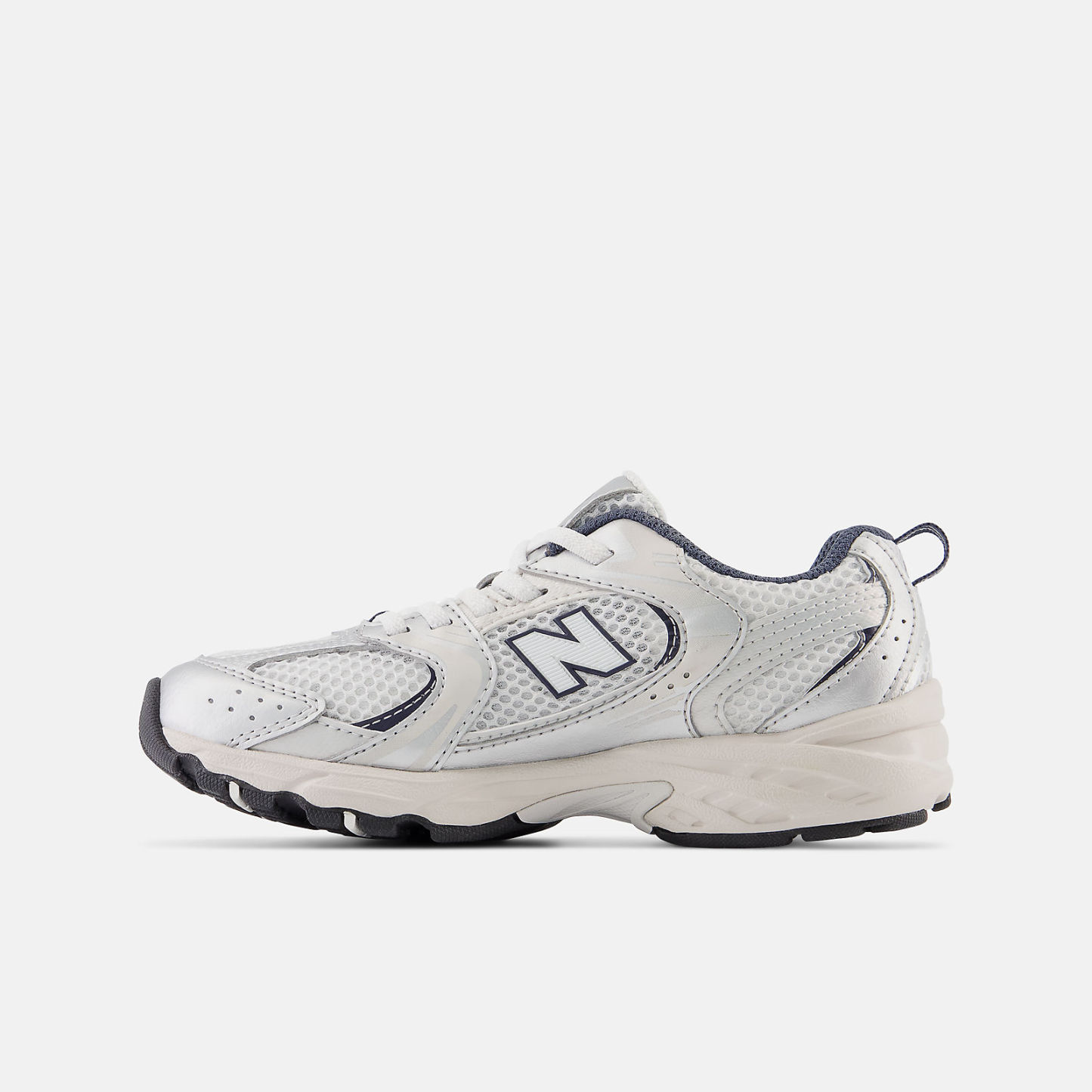 New Balance 530 BUNGEE LACE - SUMMER FOG con NIMBUS CLOUD y NB Navy - PZ530KA