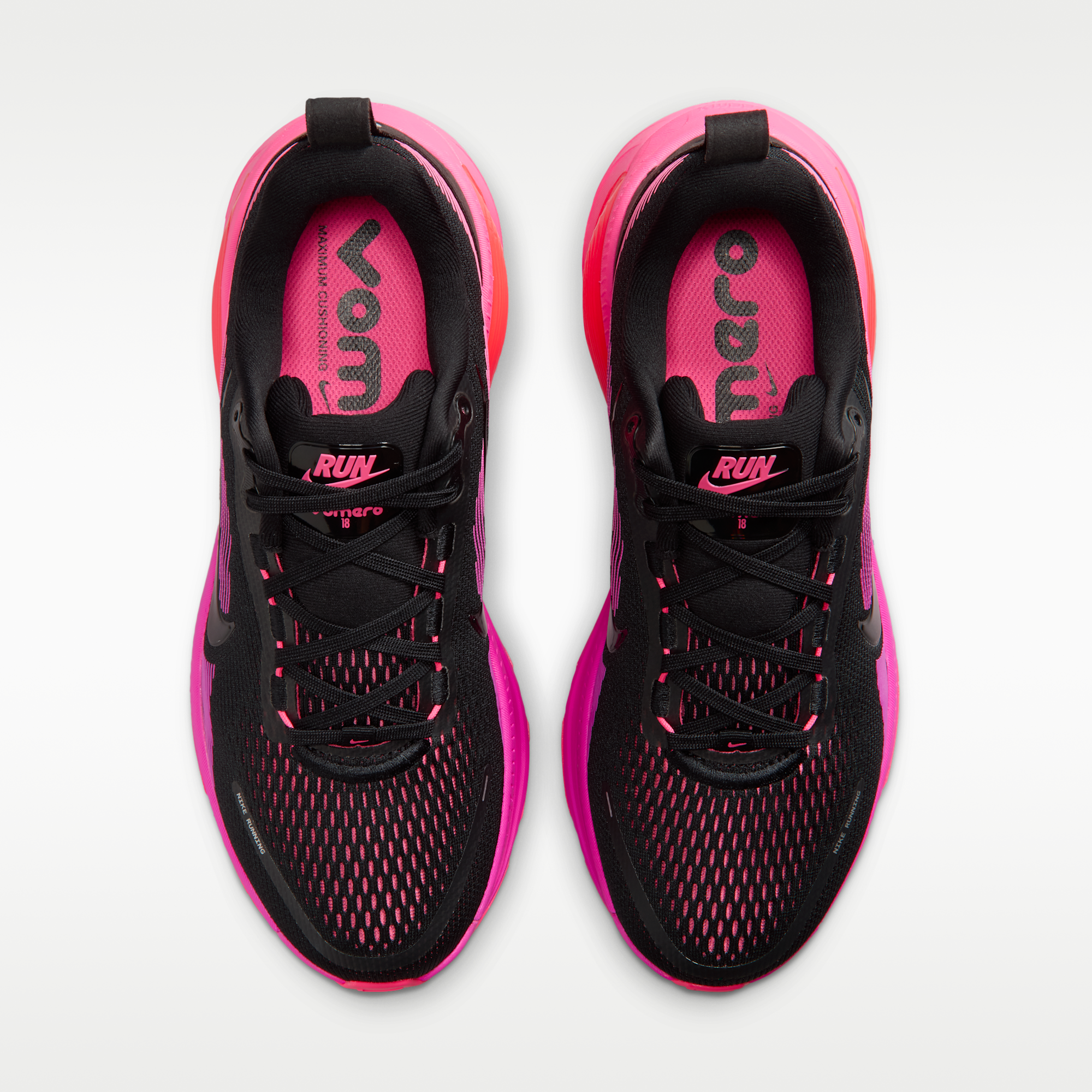 Nike Vomero 18 - Μαύρο/Hyper Pink/Laser Crimson/Μαύρο - 4