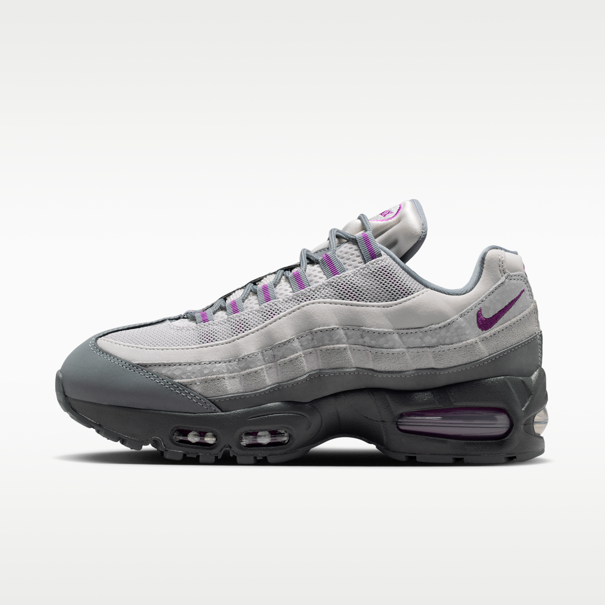 Nike Air Max 95 Big Bubble - Cool Grey/Light Smoke Grey/Vast Grey/Bold Berry - 1
