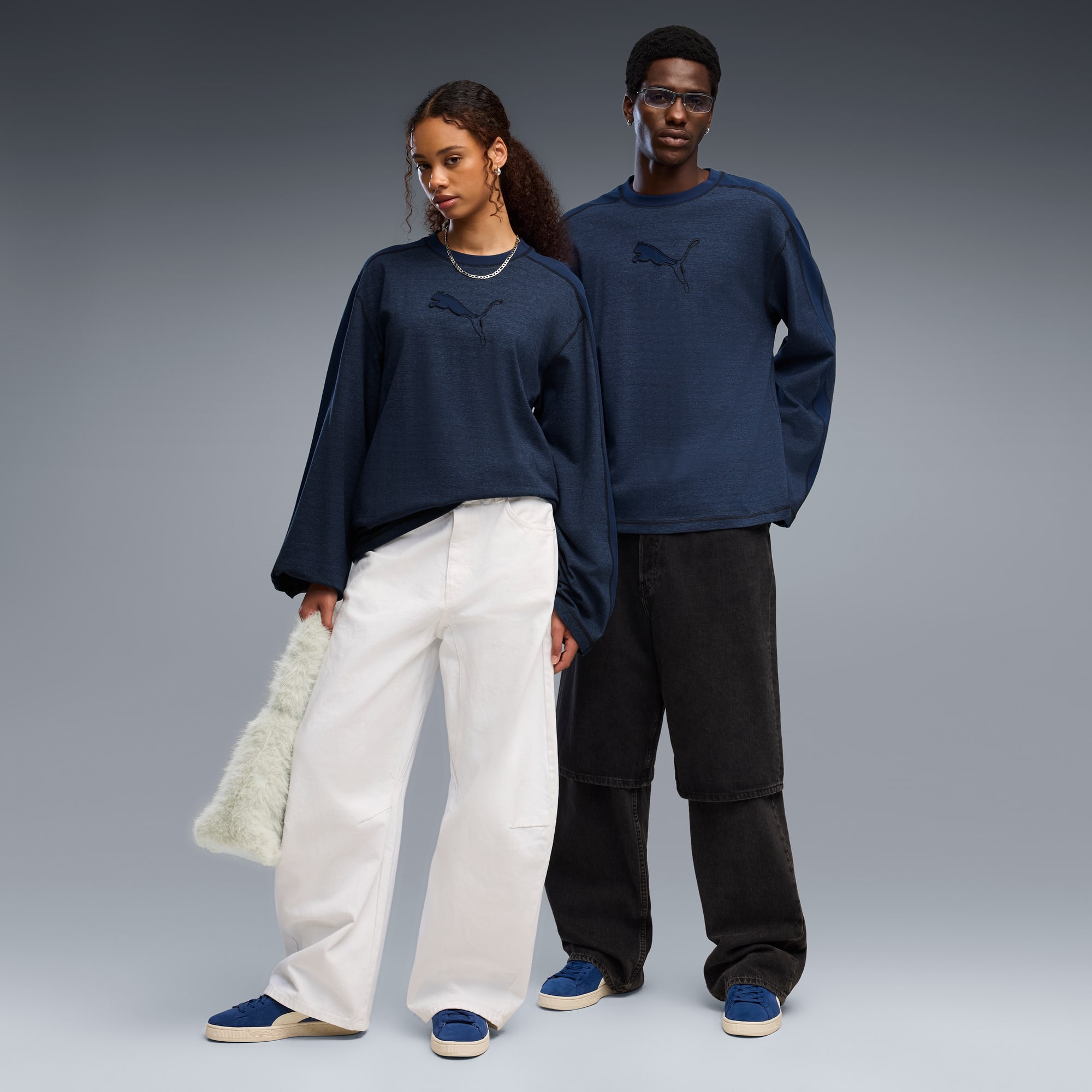 T7 Langarmshirt Unisex - Persian Blue Heather