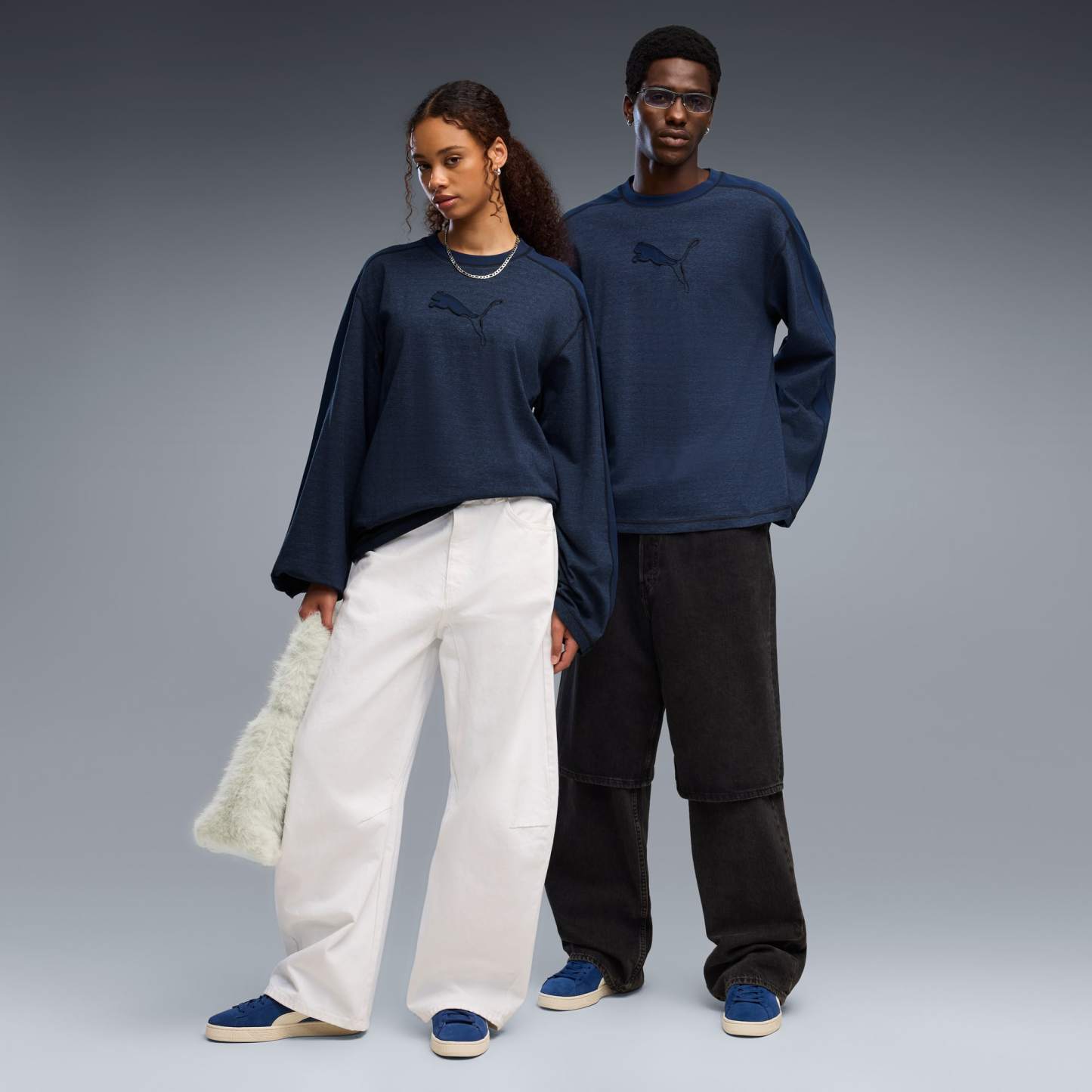 T7 Langarmshirt Unisex - Persian Blue Heather