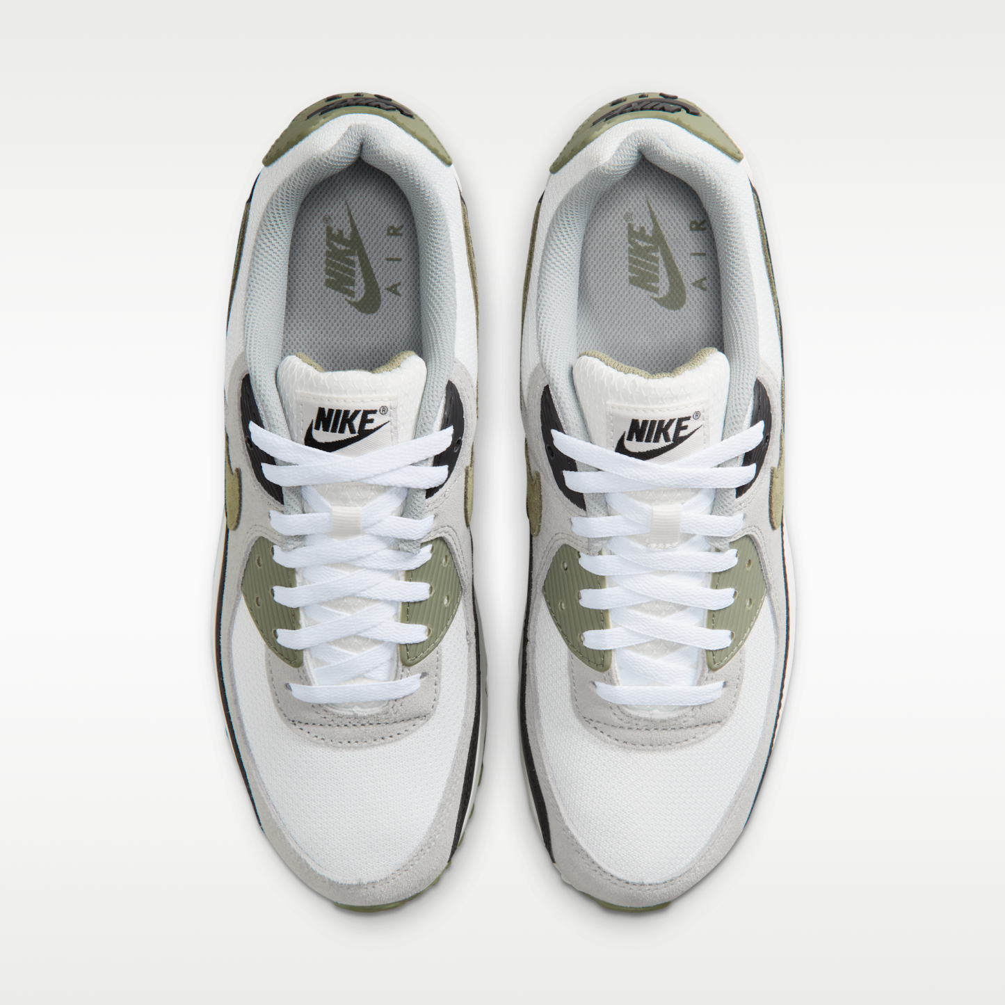 Nike Air Max 90 - Summit White/Light Pumice/Μαύρο/Silver Sage - 4