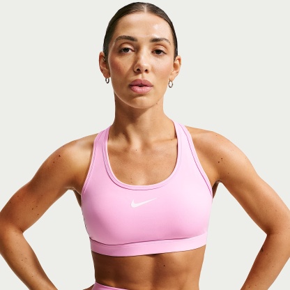 Nike Swoosh - Nike Swoosh gepolsterter Sport-BH mit mittlerem Halt
