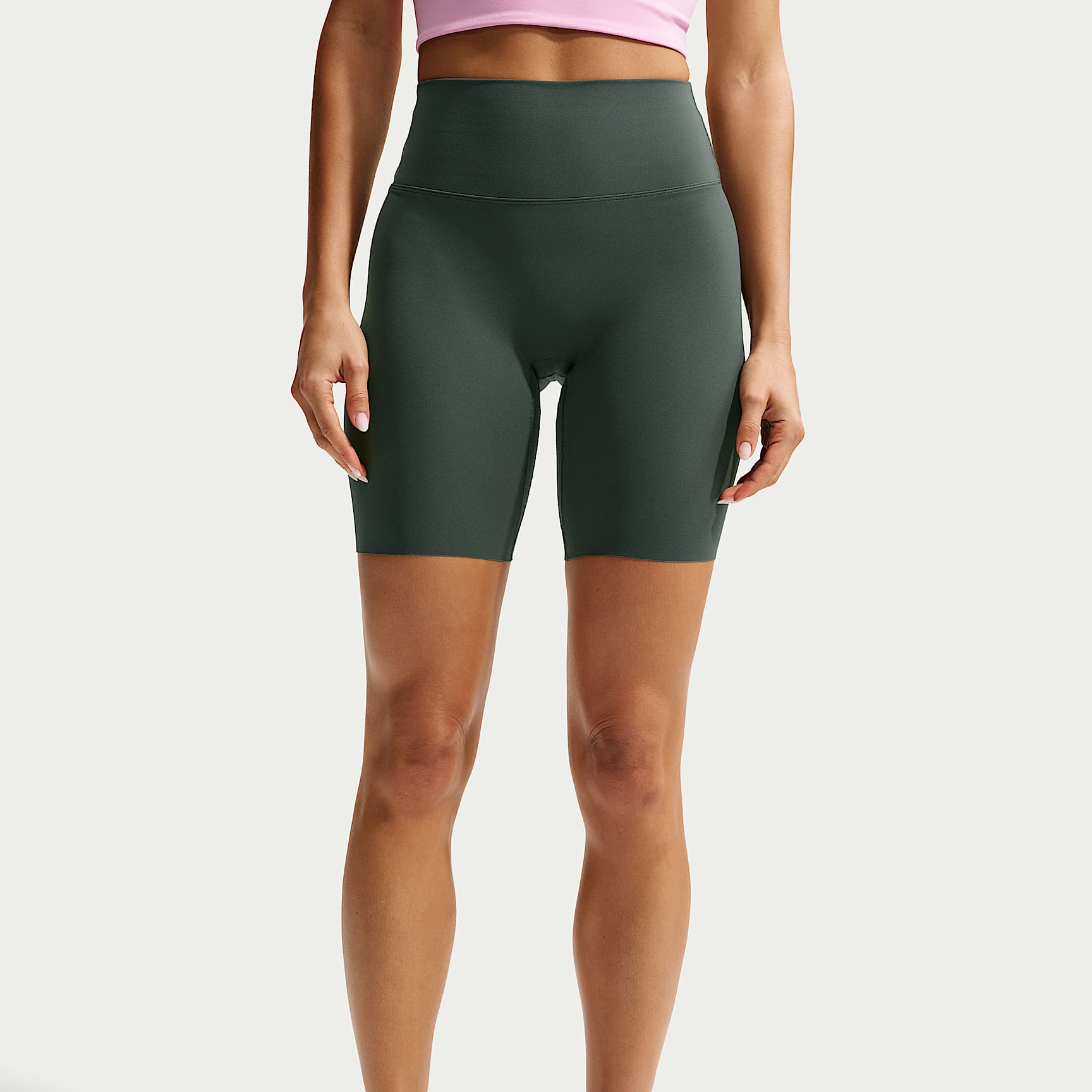 Nike Zenvy - Nike Zenvy Bike Shorts mit hohem Taillenbund (Damen, ca. 20,5 cm)