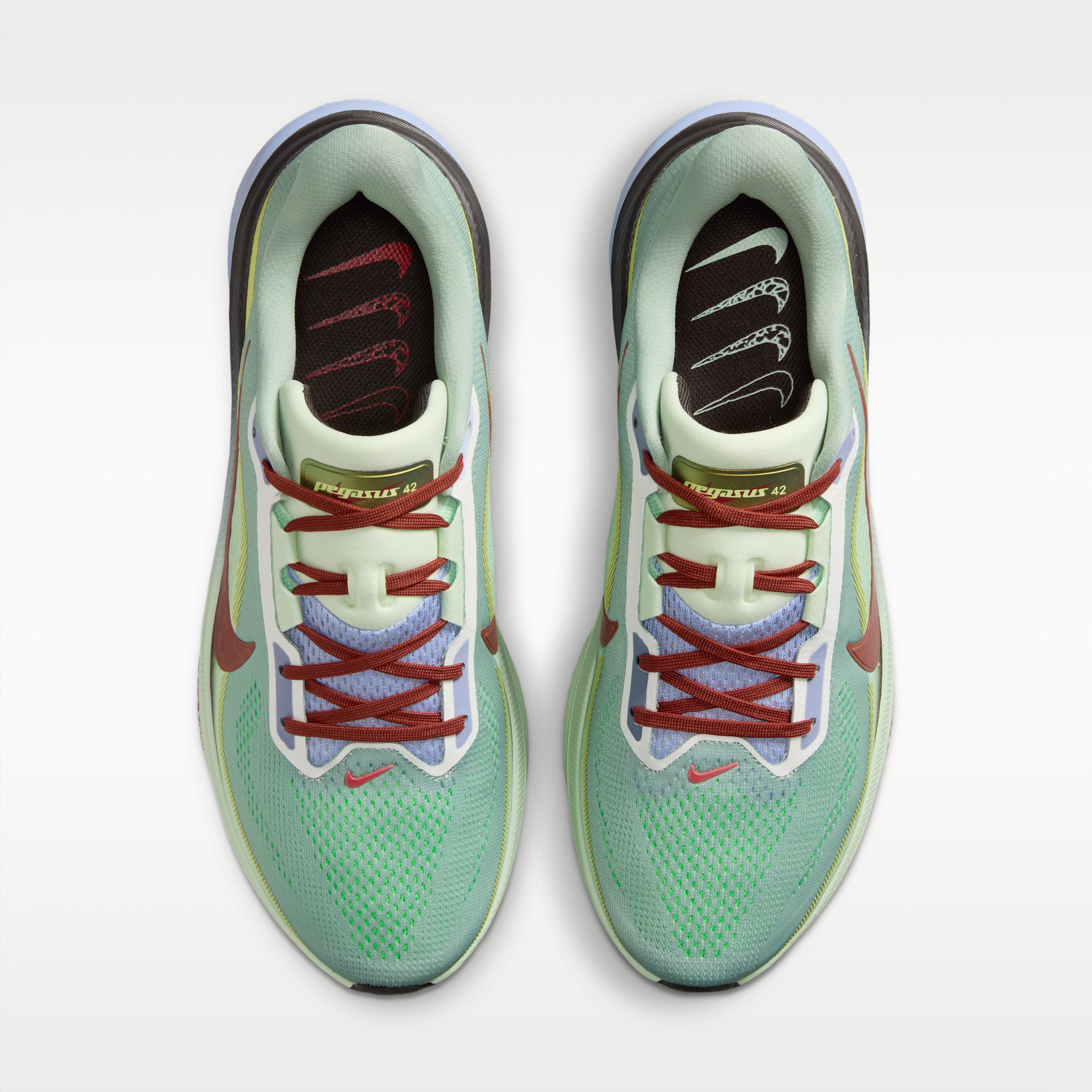 Nike Pegasus 42 - Steam/Frosted Spruce/Purple Fade/Rugged Orange - 4