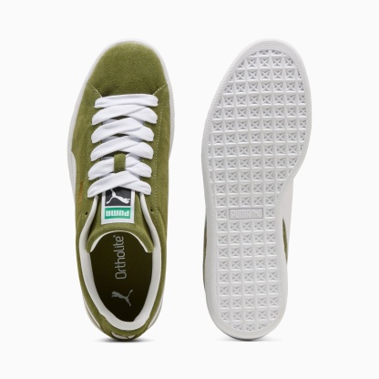 Suede Classic Sneakers Unisex - Olive Green-PUMA White