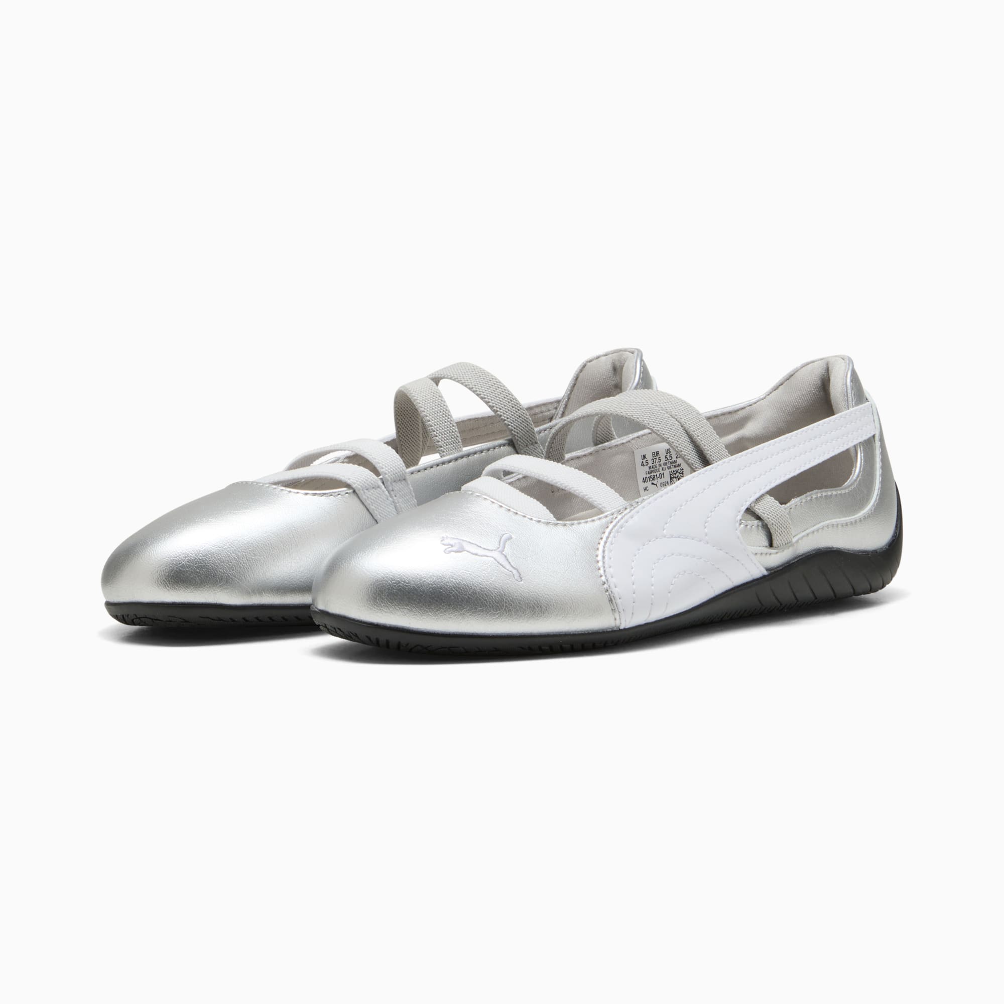 Speedcat Ballet Metallic Schuhe Damen - PUMA Silver-PUMA White