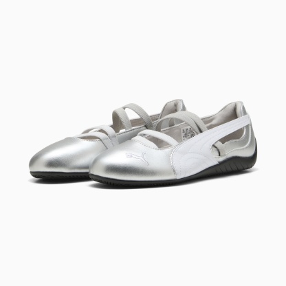 Speedcat Ballet Metallic Schuhe Damen - PUMA Silver-PUMA White