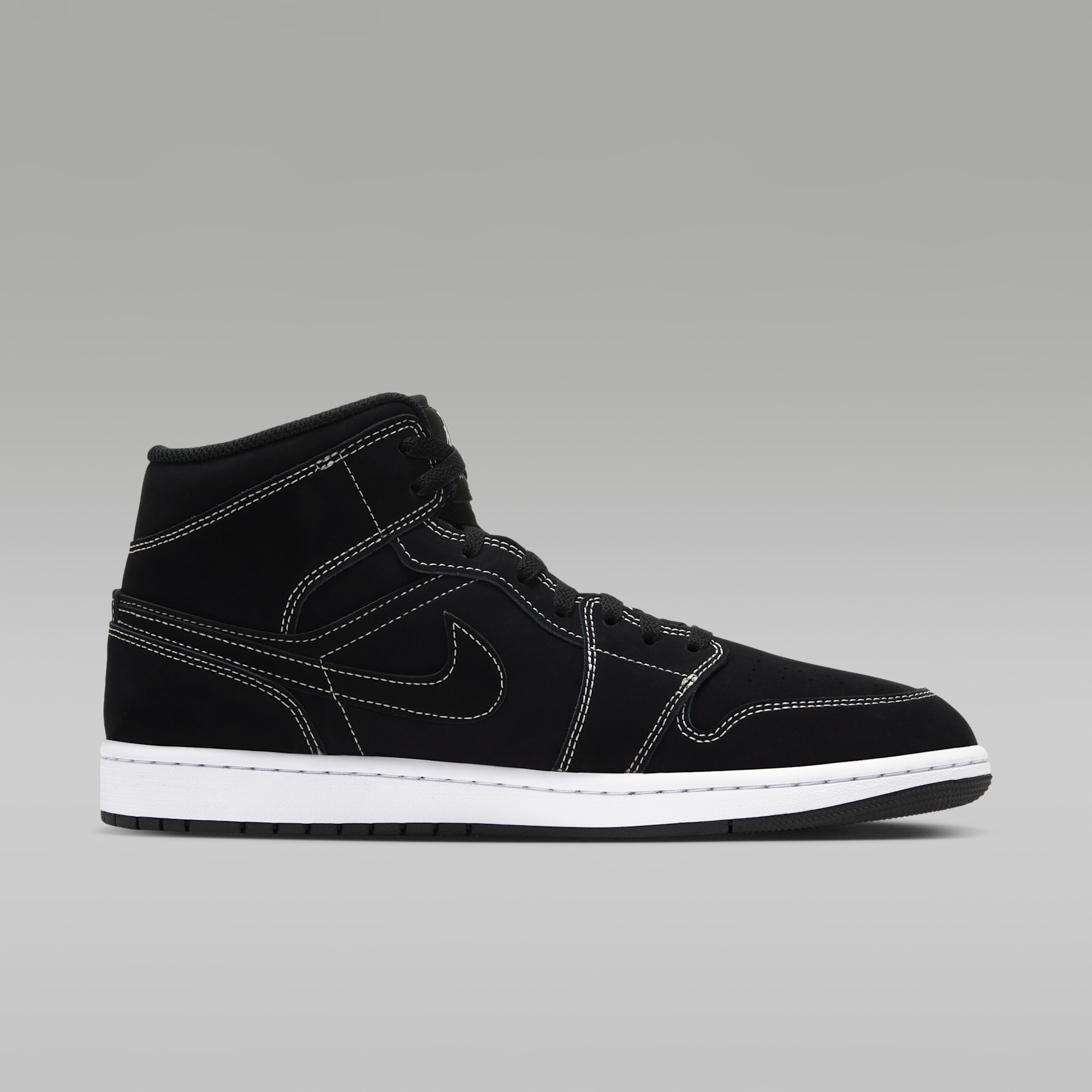 Air Jordan 1 Mid - Μαύρο/Μαύρο/Pistachio Frost - 3