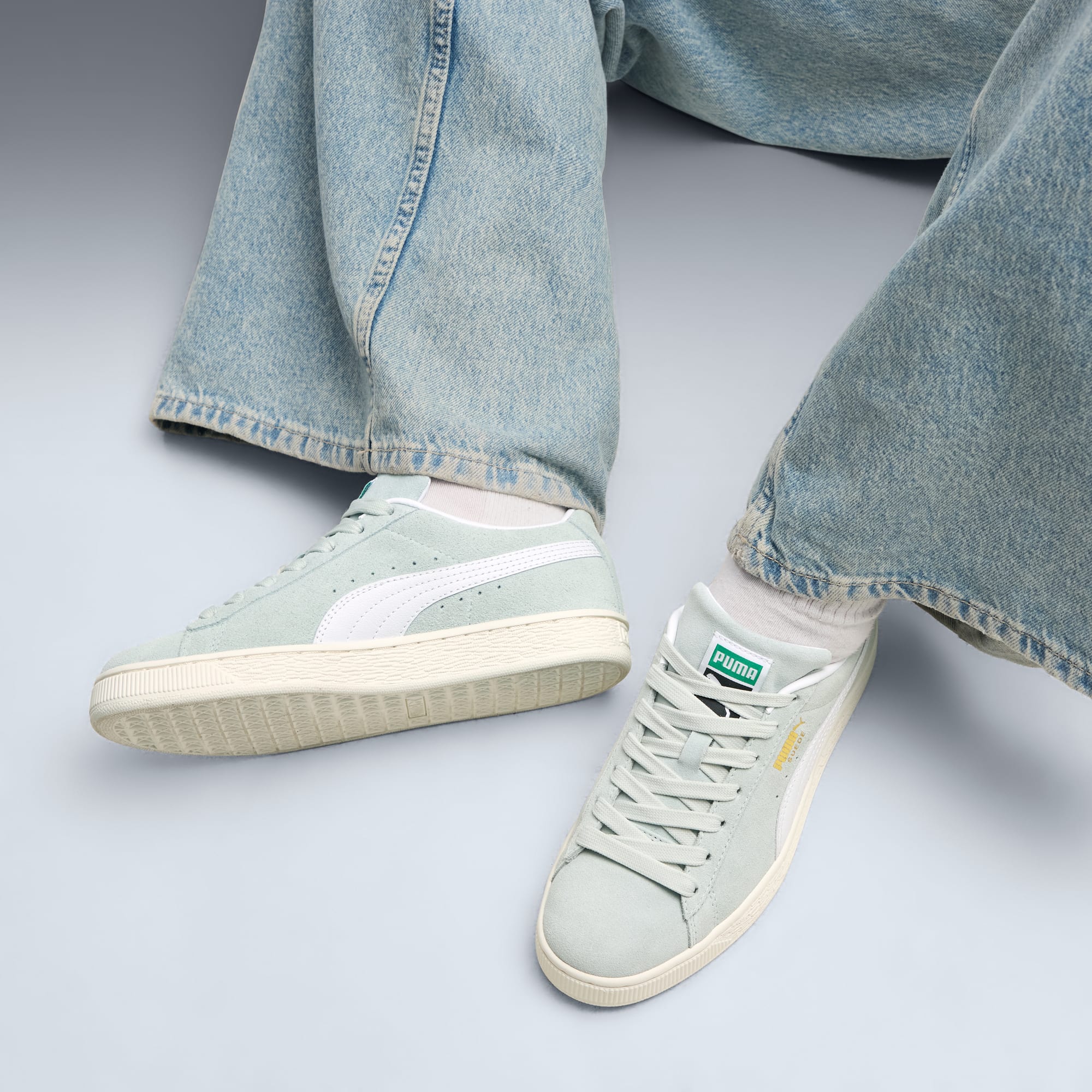 Suede Classic Sneakers Unisex - Créme De Mint-PUMA White