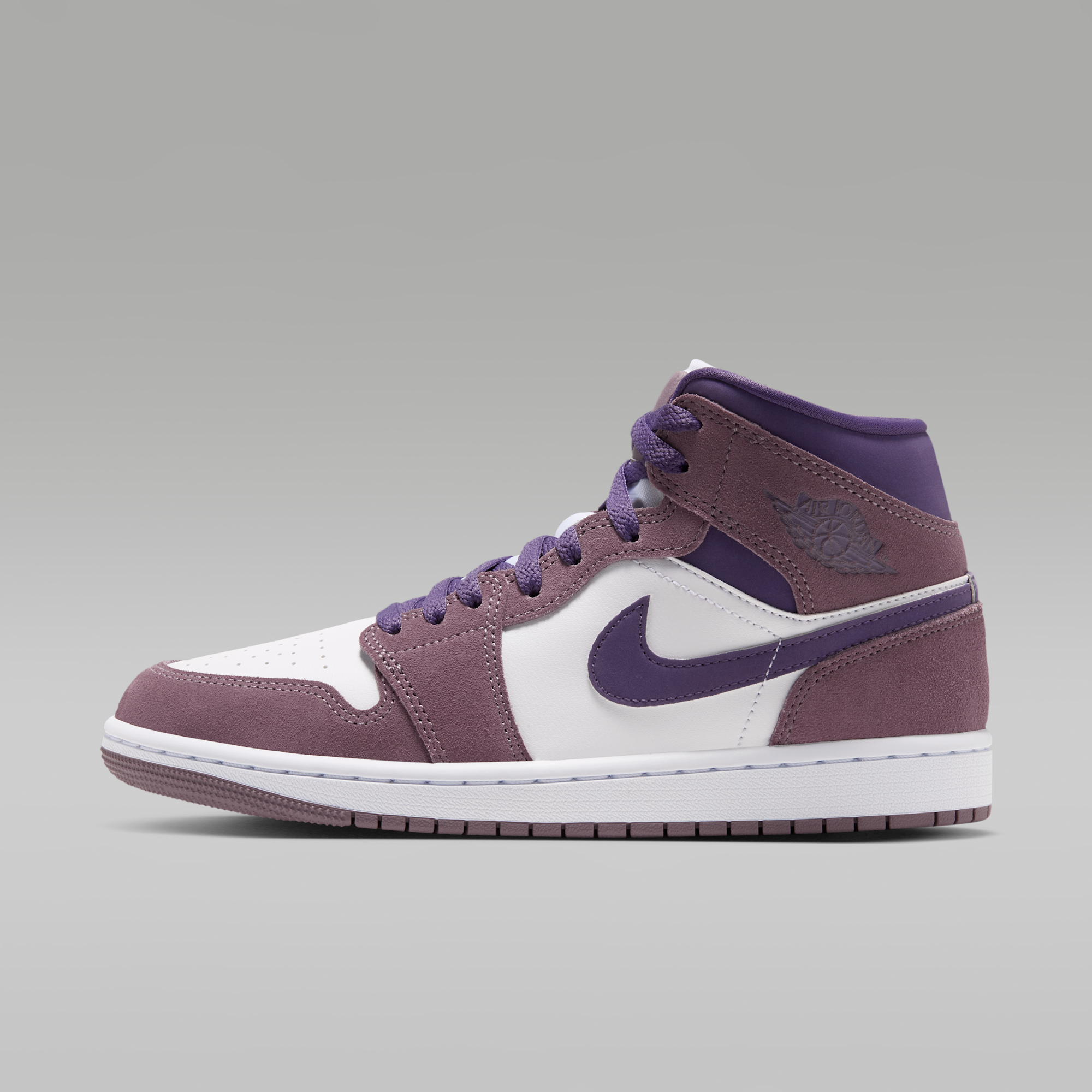 Air Jordan 1 Mid - Purple Smoke/Λευκό/Canyon Purple - 1
