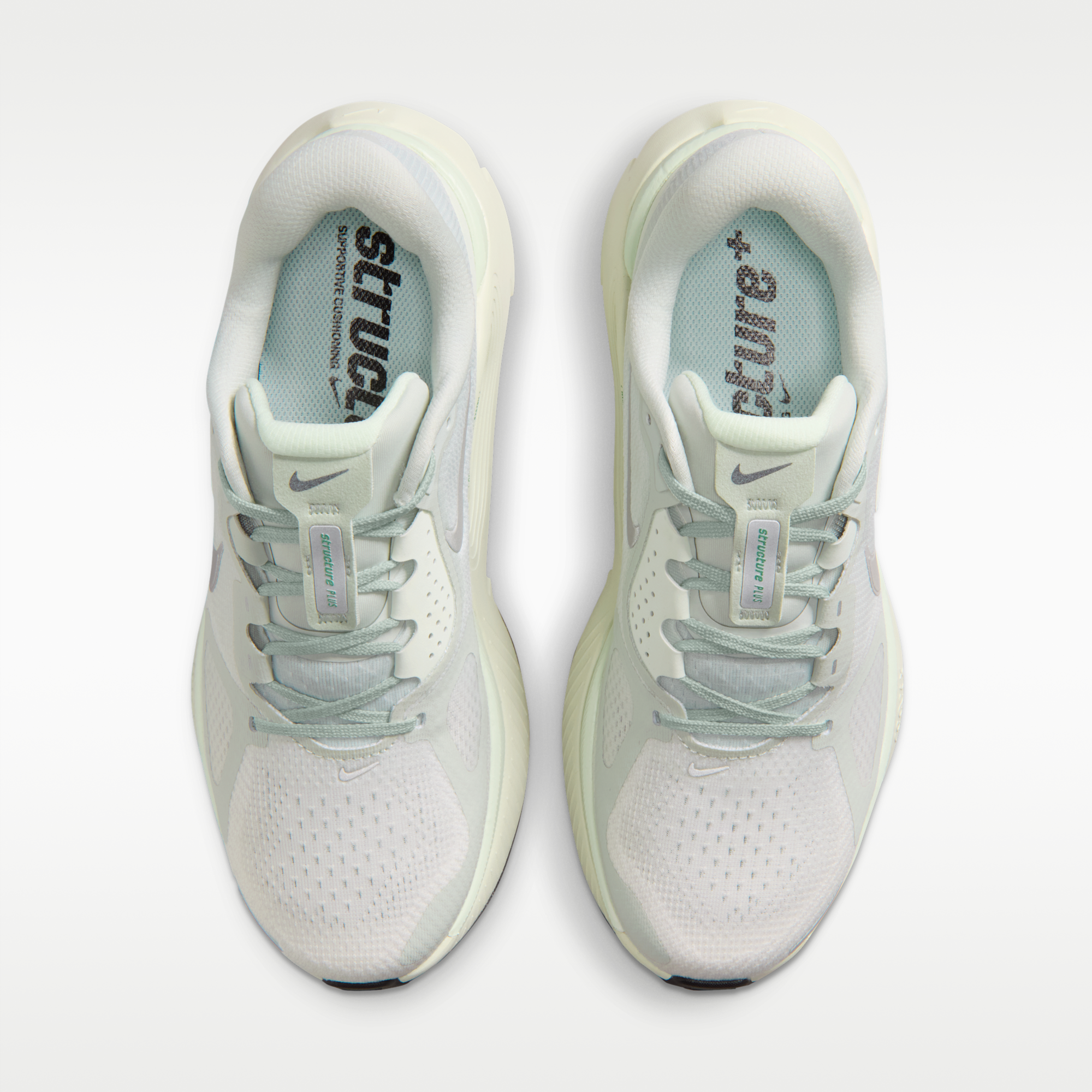 Nike Structure Plus - Light Silver/Coconut Milk/Barely Green/Metallic Silver - 4