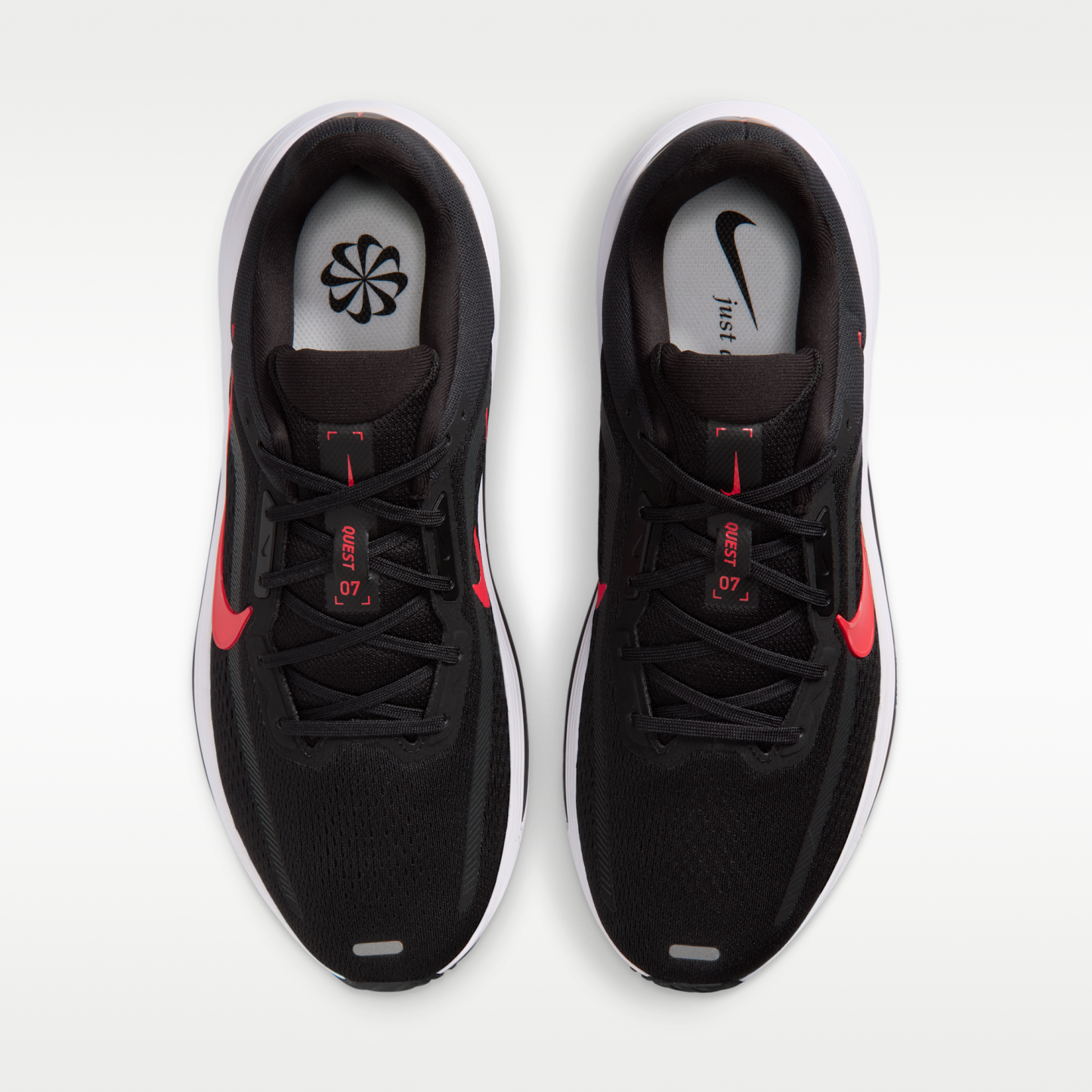 Nike Quest 7 - Μαύρο/Λευκό/Anthracite/Red Orbit - 4