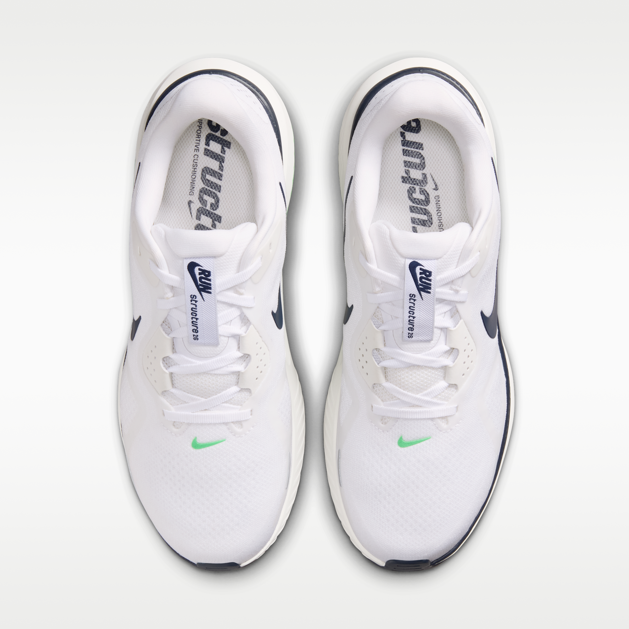 Nike Structure 26 - Λευκό/Green Spark/Summit White/Midnight Navy - 4